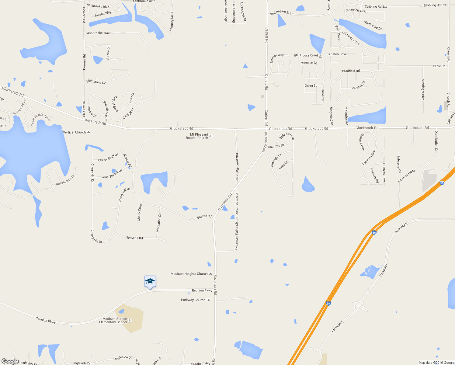 map of restaurants, bars, coffee shops, grocery stores, and more near 559 Bozeman Road in Madison