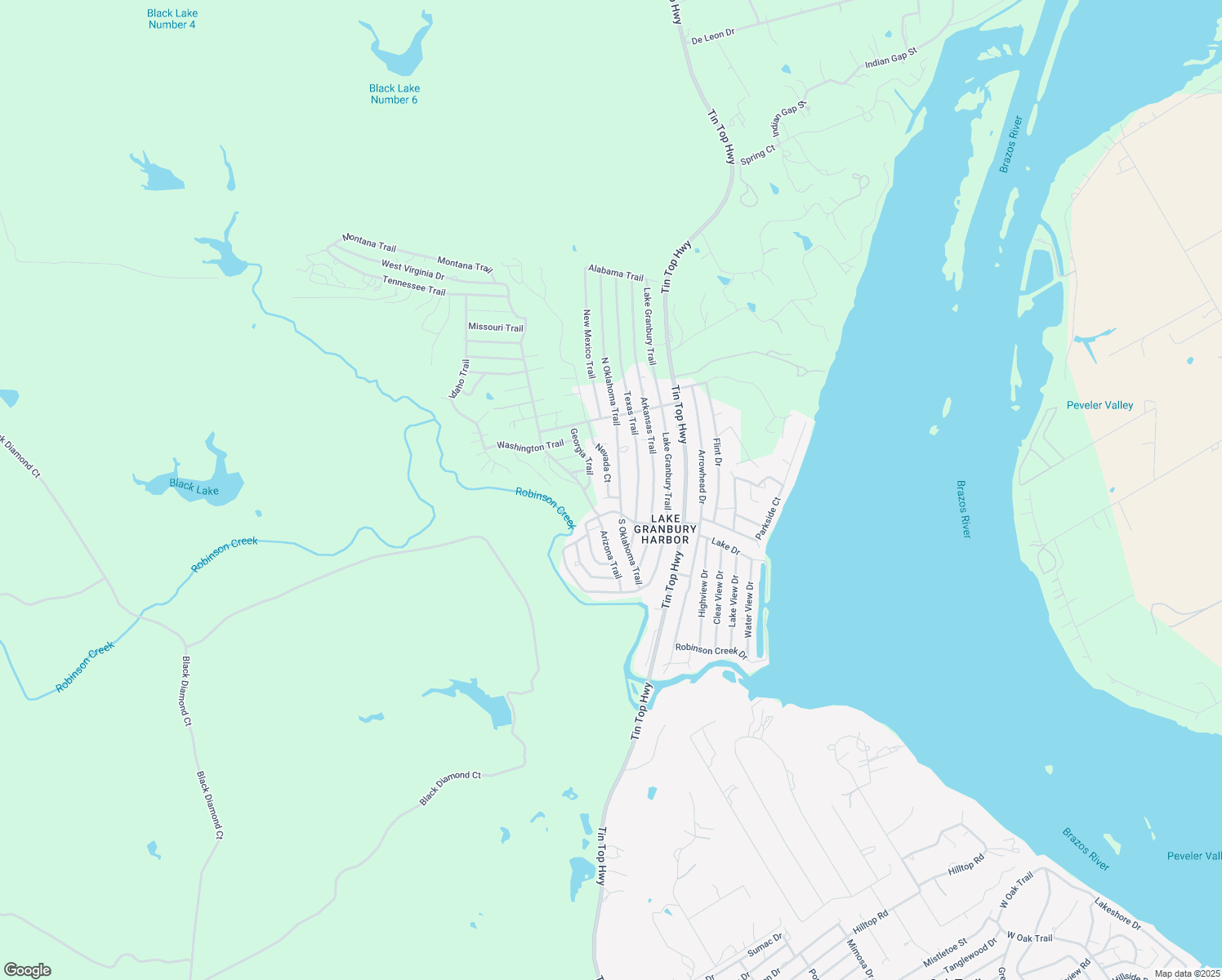 map of restaurants, bars, coffee shops, grocery stores, and more near 5815 Nevada Court in Granbury