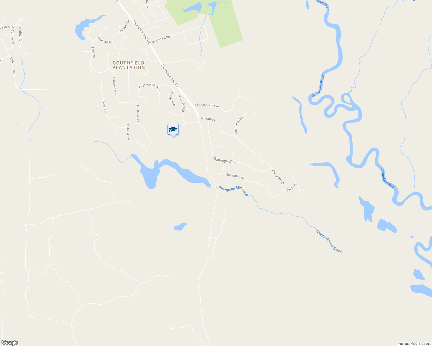 map of restaurants, bars, coffee shops, grocery stores, and more near 2116 Hiwassee Drive in Bonaire