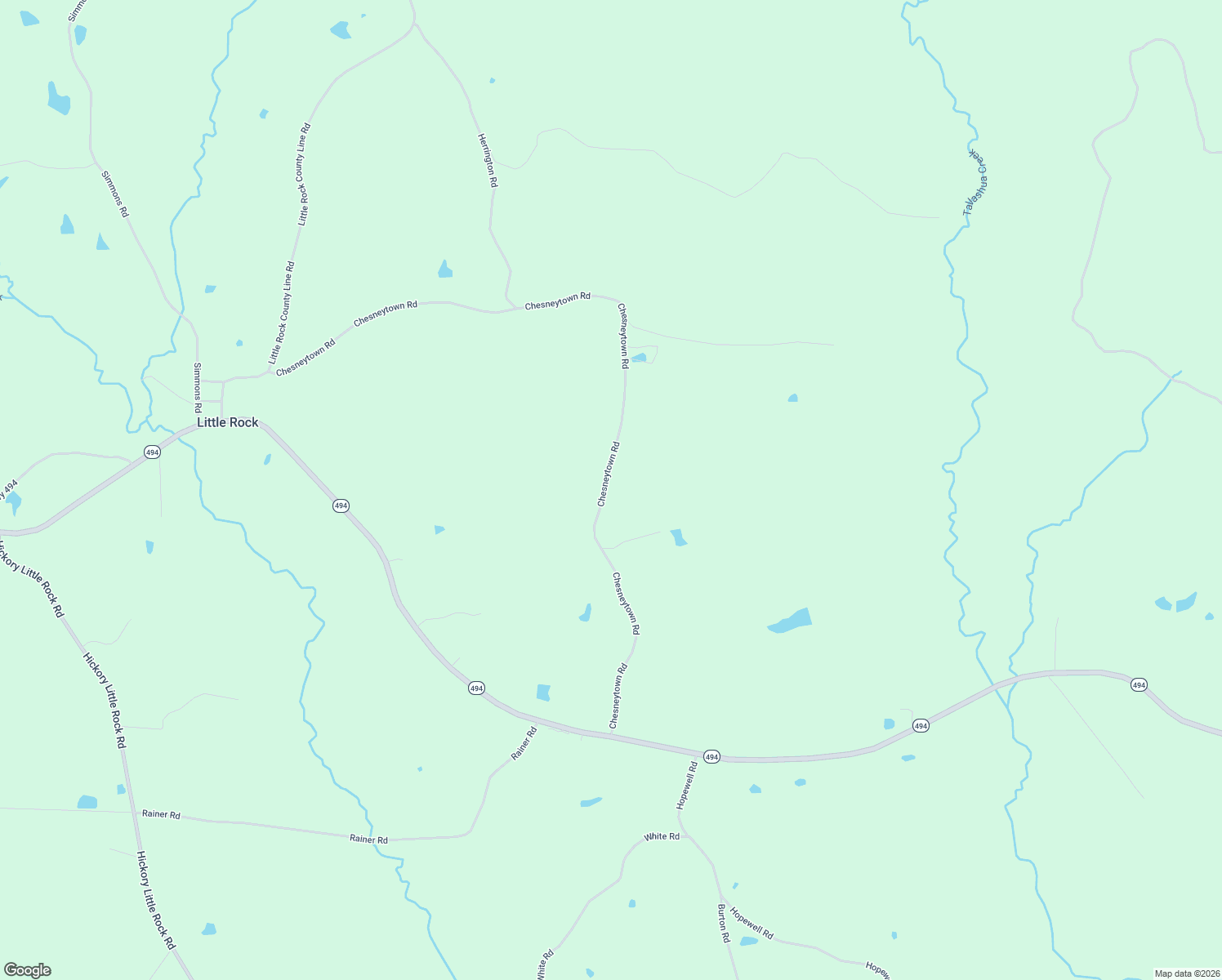map of restaurants, bars, coffee shops, grocery stores, and more near Chesneytown Road in Little Rock