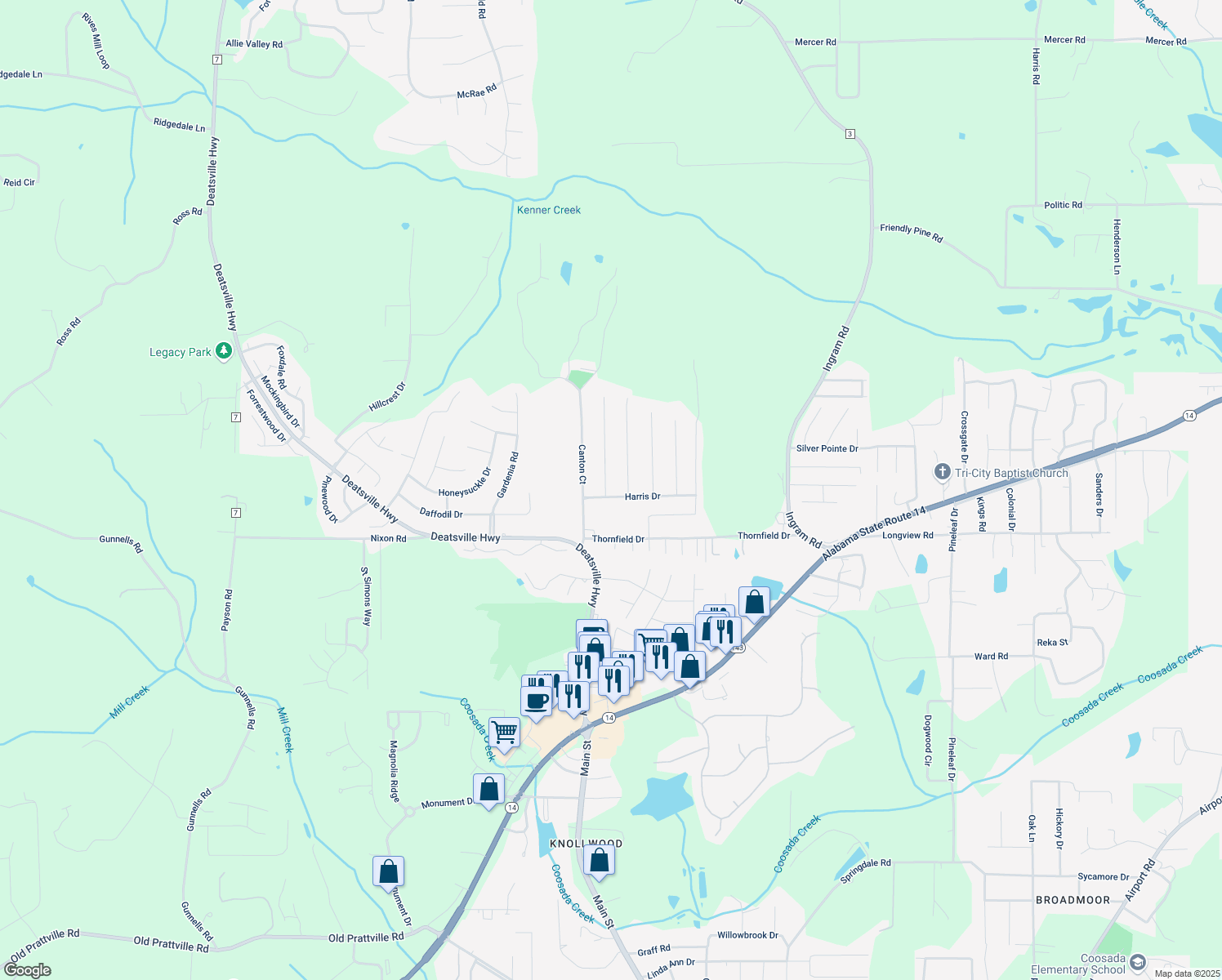 map of restaurants, bars, coffee shops, grocery stores, and more near 16 Allen Dr in Millbrook