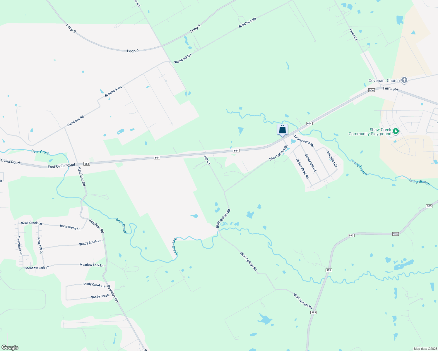 map of restaurants, bars, coffee shops, grocery stores, and more near 119 Hill Road in Ferris