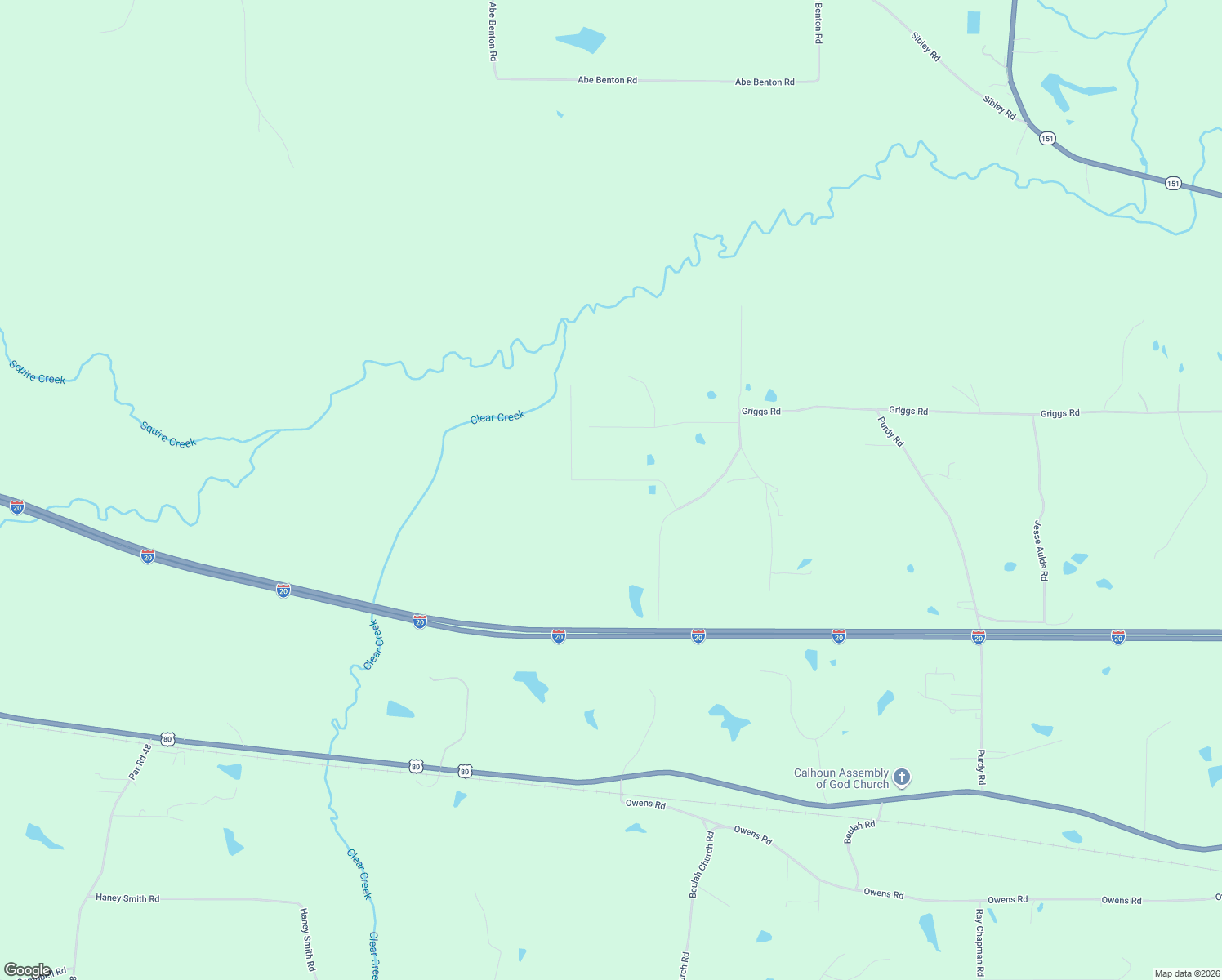 map of restaurants, bars, coffee shops, grocery stores, and more near 259 Rocky Ln in Calhoun