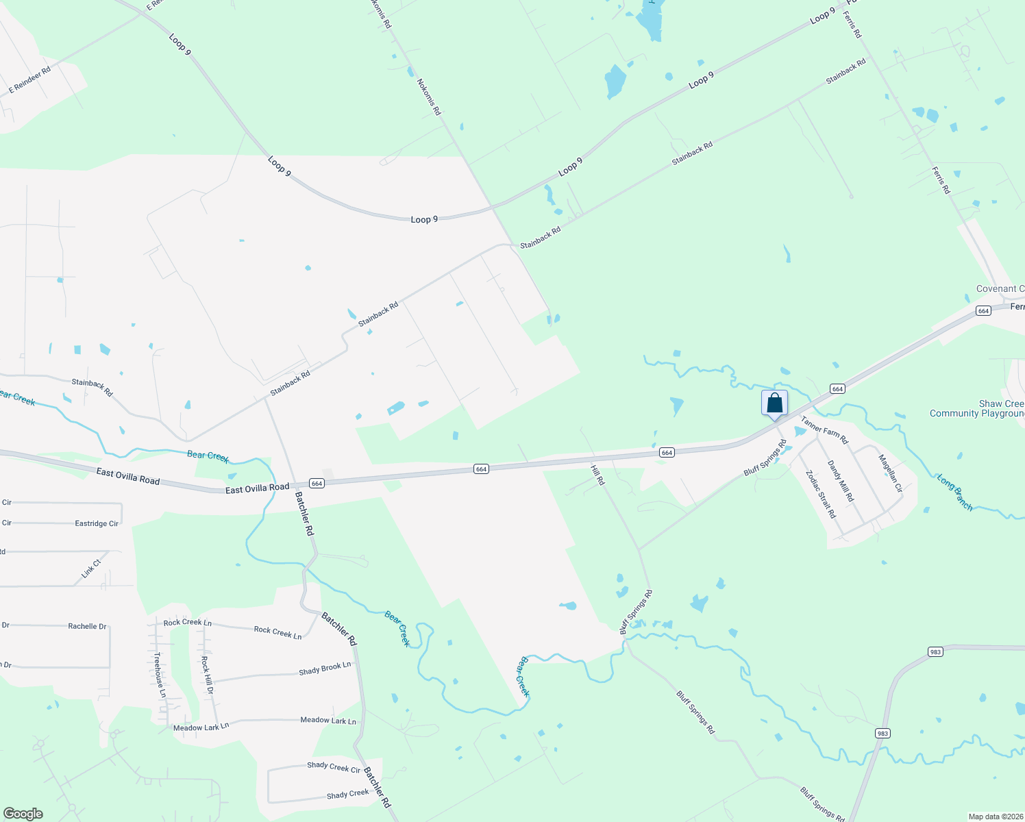map of restaurants, bars, coffee shops, grocery stores, and more near 306 Crump Cir in Red Oak