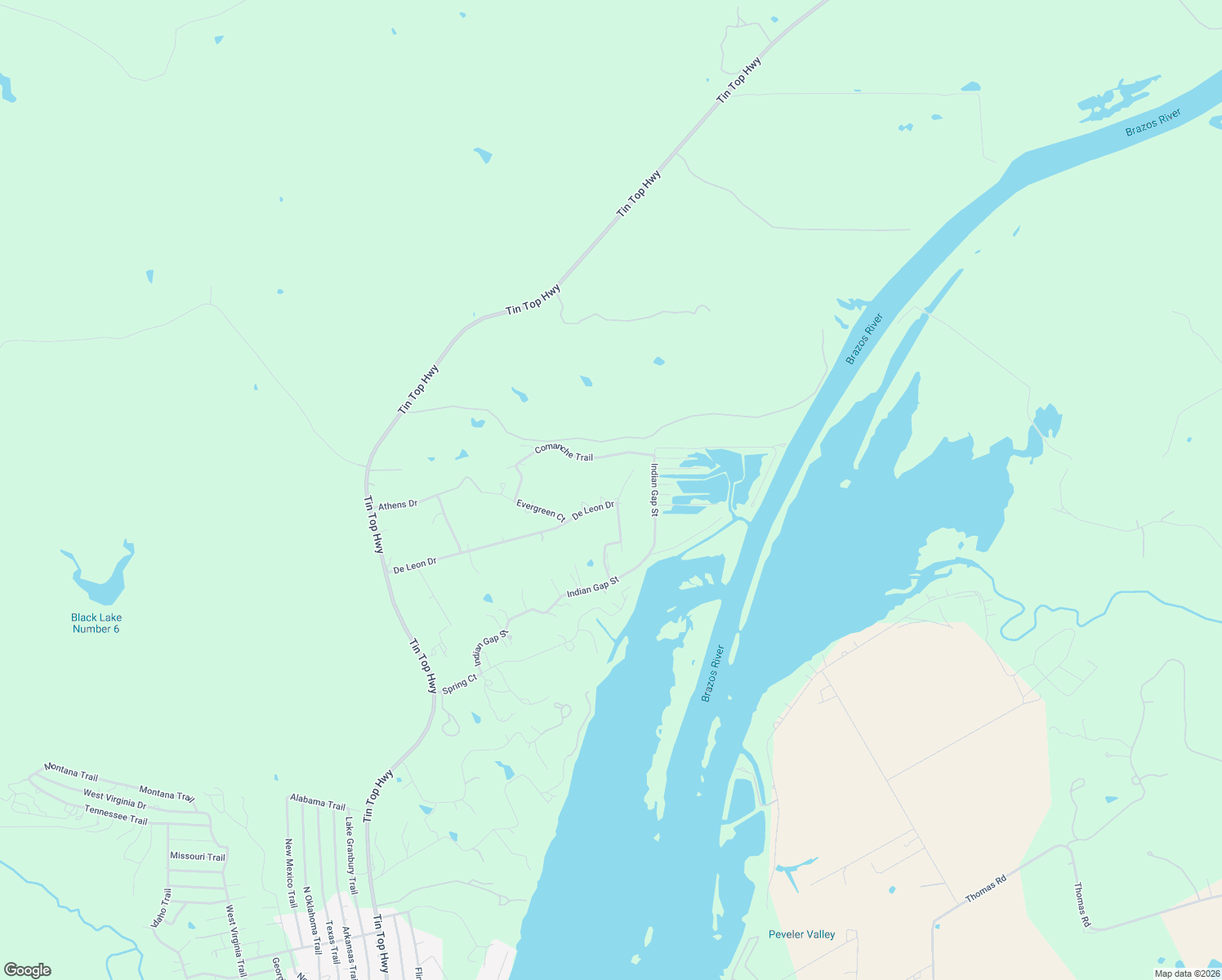 map of restaurants, bars, coffee shops, grocery stores, and more near 6818 Blue Ridge Road in Weatherford