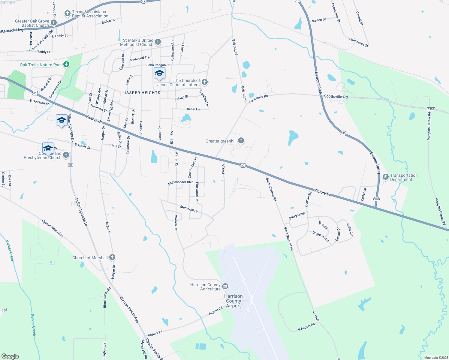 map of restaurants, bars, coffee shops, grocery stores, and more near 239 Park Pl in Marshall