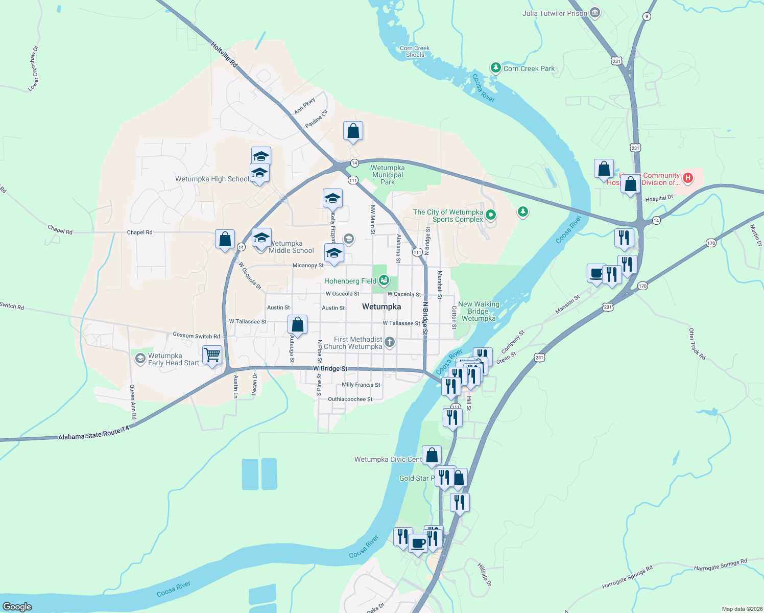 Trace Road, Wetumpka AL Walk Score