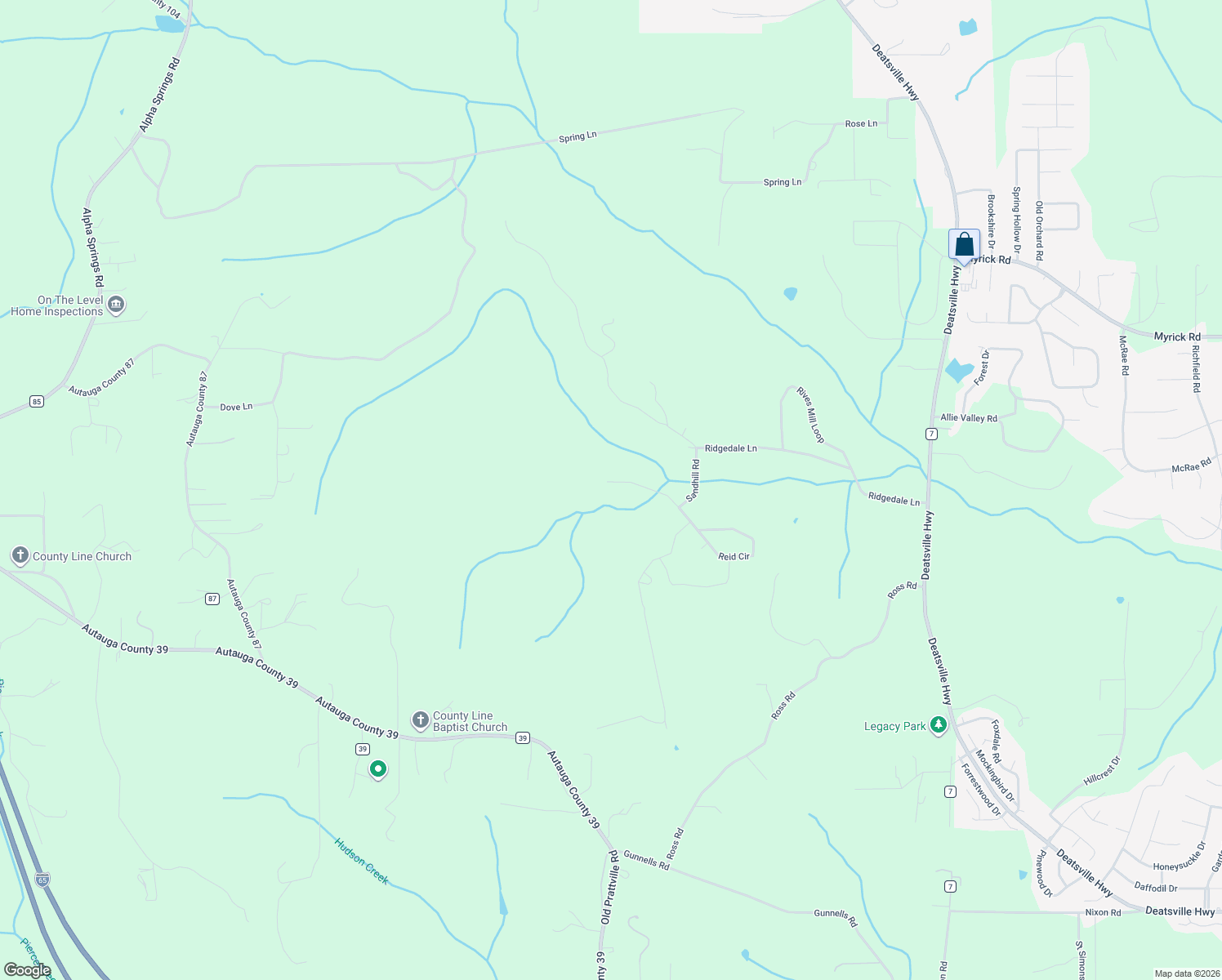 map of restaurants, bars, coffee shops, grocery stores, and more near 225 Mercer Road in Deatsville