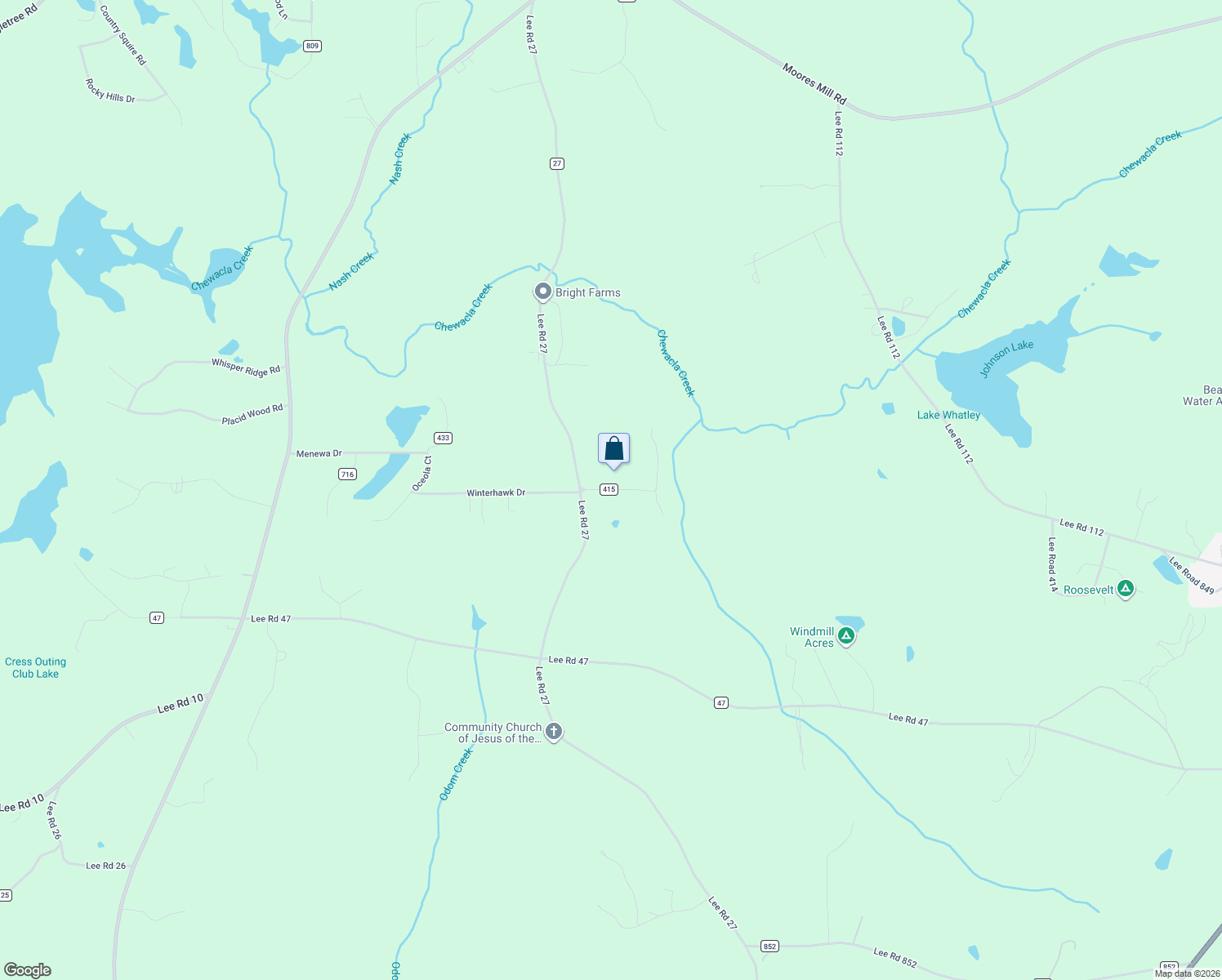 map of restaurants, bars, coffee shops, grocery stores, and more near 616 Lee Road in Opelika