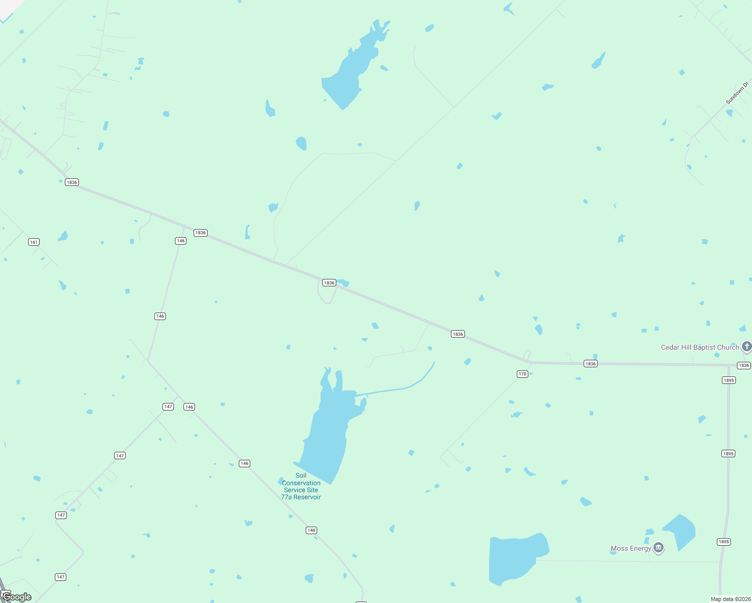 map of restaurants, bars, coffee shops, grocery stores, and more near 6754 Farm to Market Road 1836 in Kaufman