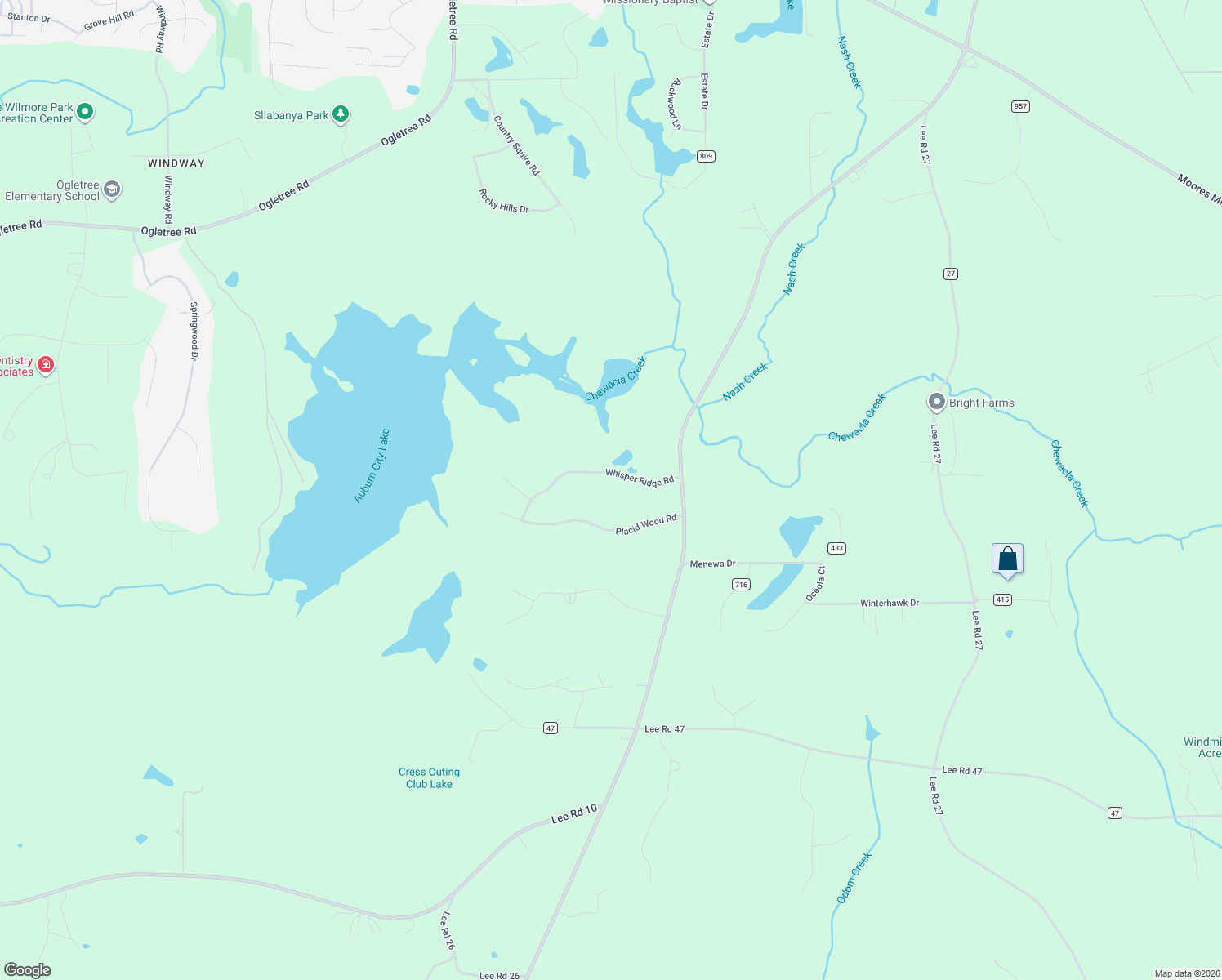 map of restaurants, bars, coffee shops, grocery stores, and more near 1346 Whisper Ridge Road in Auburn