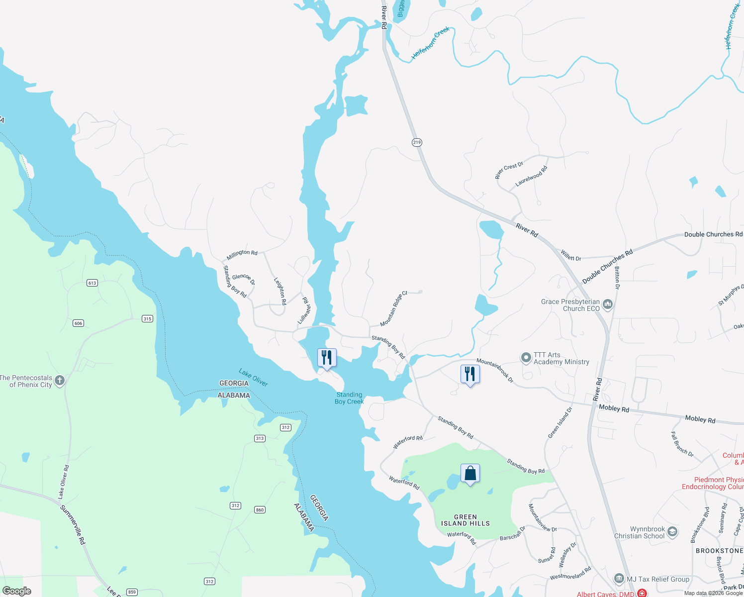 map of restaurants, bars, coffee shops, grocery stores, and more near 7174 Williams Hill Road in Columbus
