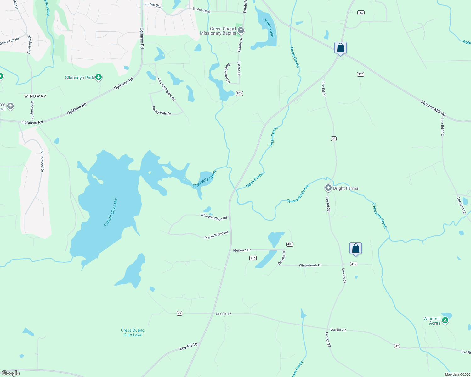 map of restaurants, bars, coffee shops, grocery stores, and more near 8309 Society Hill Road in Auburn