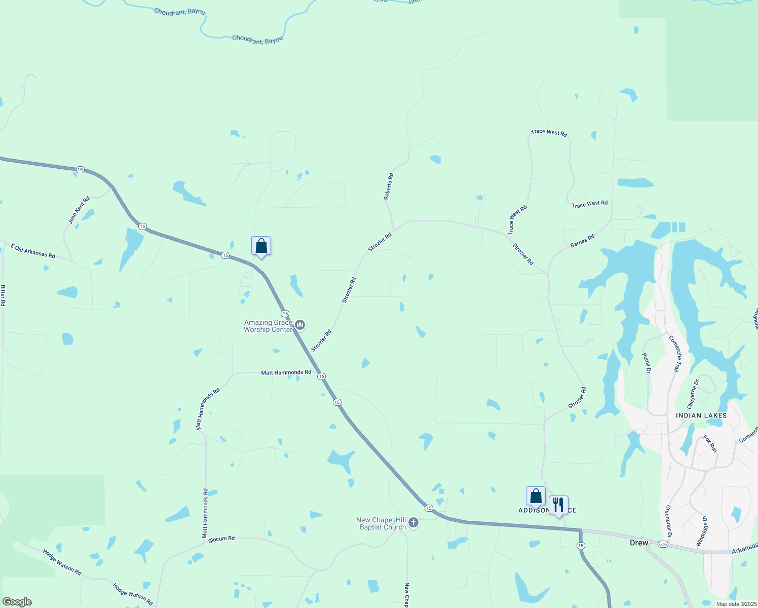 map of restaurants, bars, coffee shops, grocery stores, and more near 174 Preston Rd in West Monroe