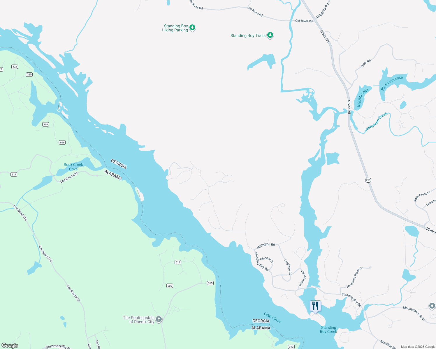 map of restaurants, bars, coffee shops, grocery stores, and more near 7618 Grand Ridge Road in Columbus