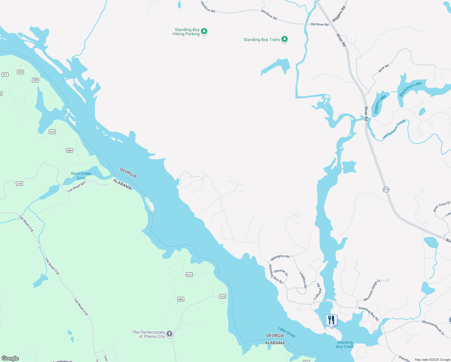 map of restaurants, bars, coffee shops, grocery stores, and more near 7618 Grand Ridge Road in Columbus