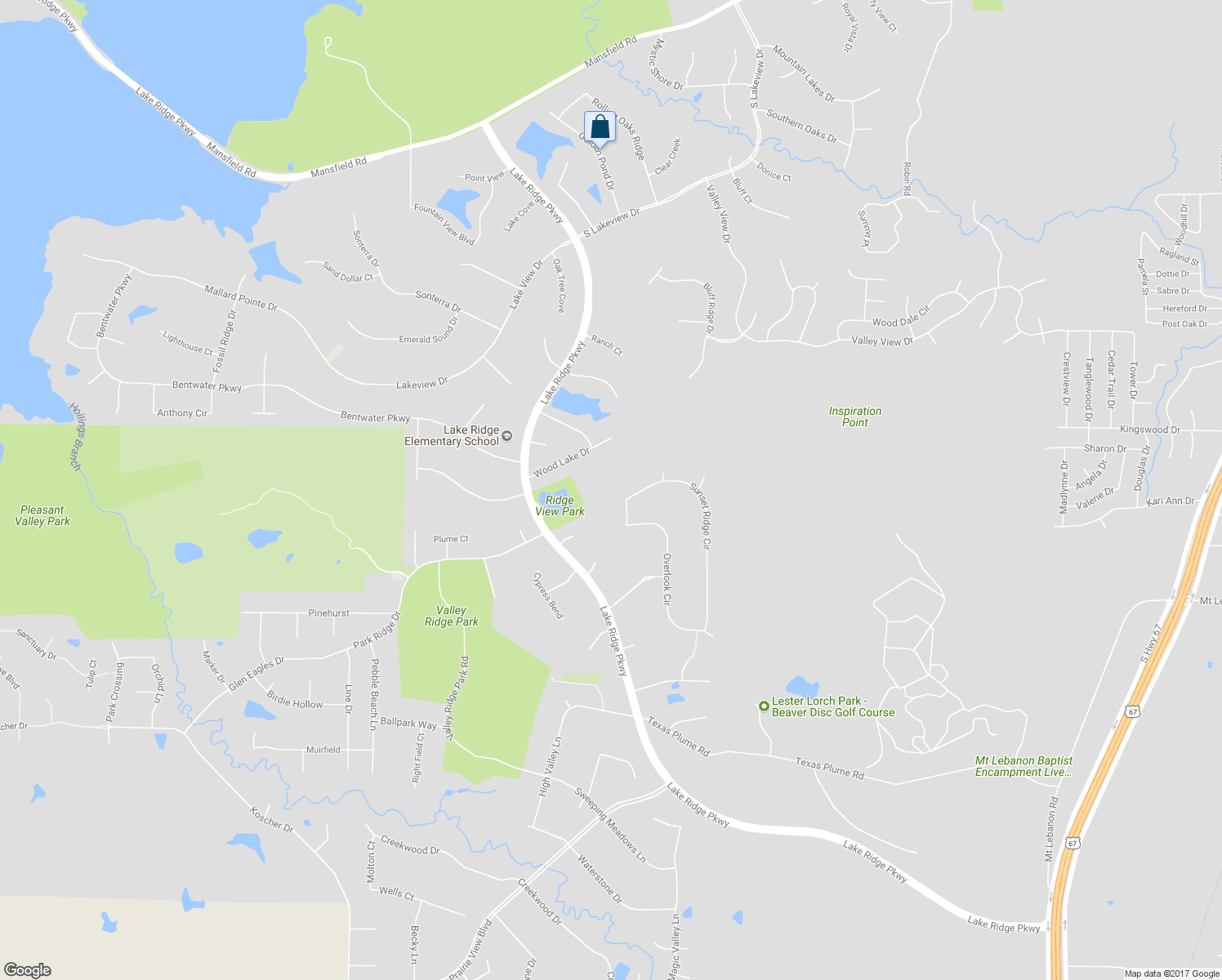 map of restaurants, bars, coffee shops, grocery stores, and more near 2331 Sunset Ridge Circle in Cedar Hill