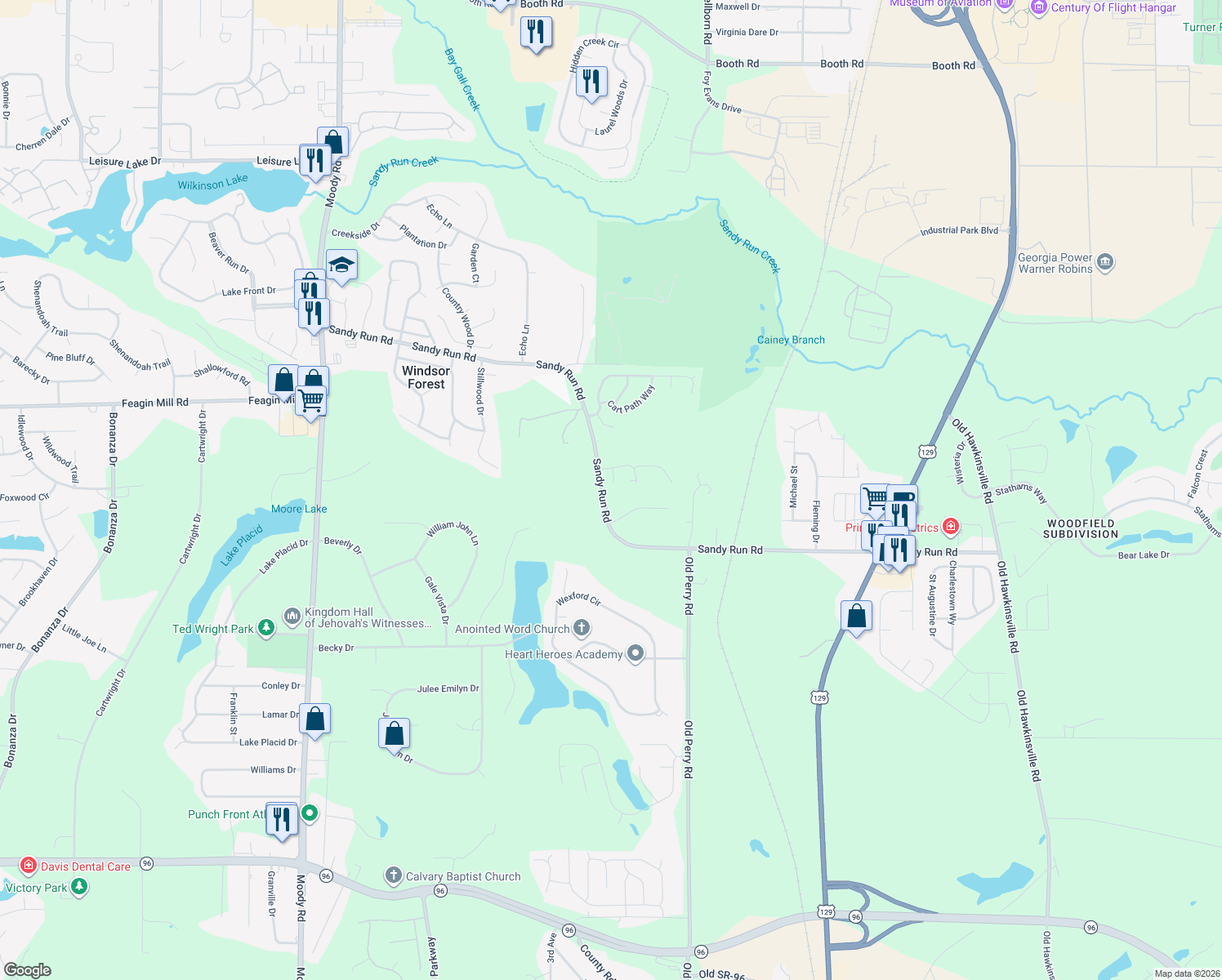 map of restaurants, bars, coffee shops, grocery stores, and more near 104 Sun Chase in Bonaire