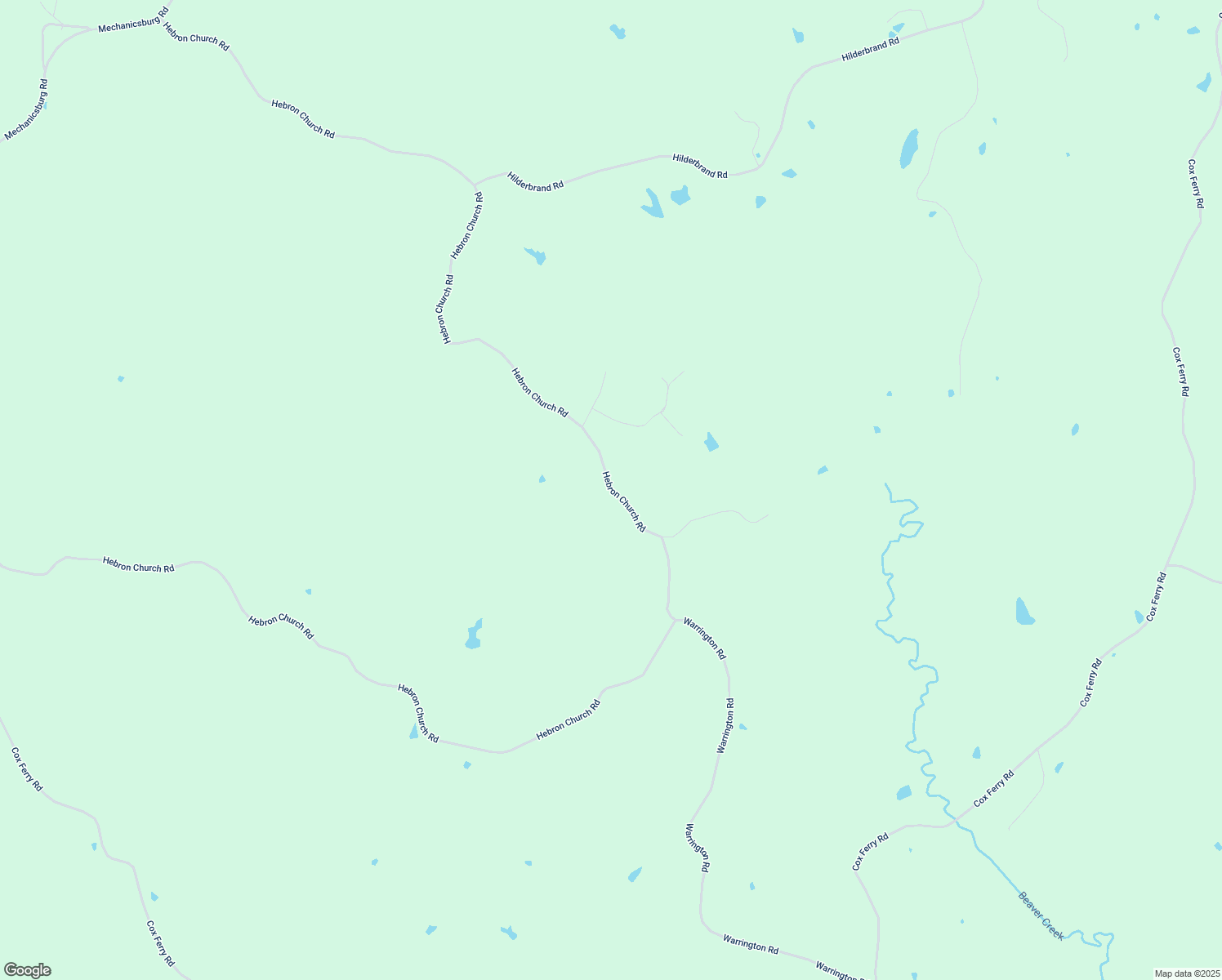 map of restaurants, bars, coffee shops, grocery stores, and more near 4313 Hebron Church Road in Bentonia