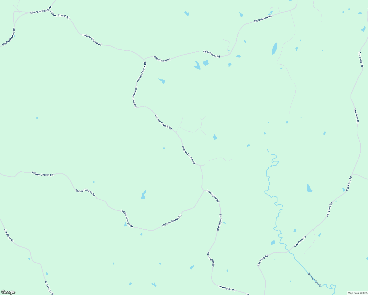 map of restaurants, bars, coffee shops, grocery stores, and more near 4313-4419 Hebron Church Road in Bentonia