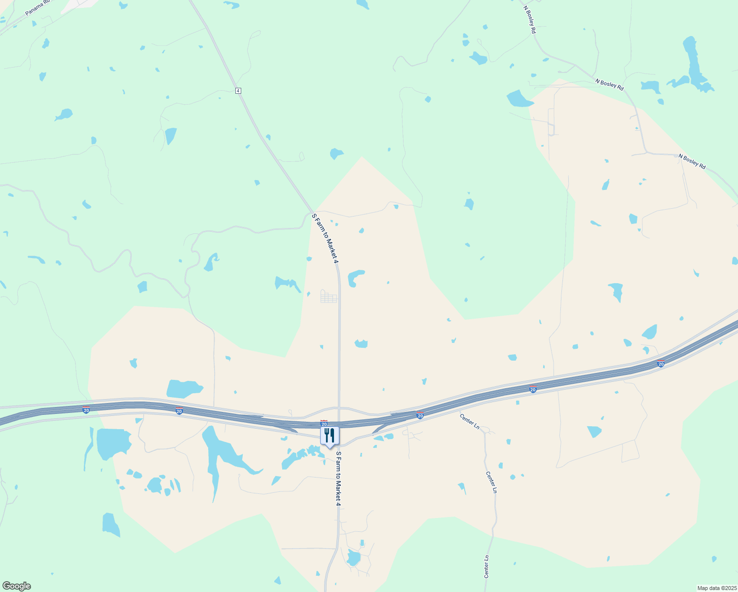 map of restaurants, bars, coffee shops, grocery stores, and more near 16045 Farm to Market 4 in Santo