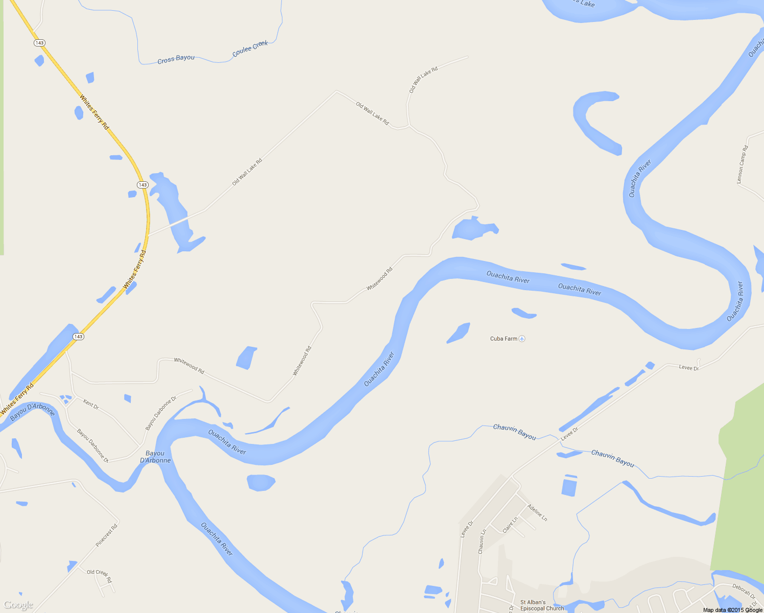 map of restaurants, bars, coffee shops, grocery stores, and more near 1051 Whitewood Rd in West Monroe