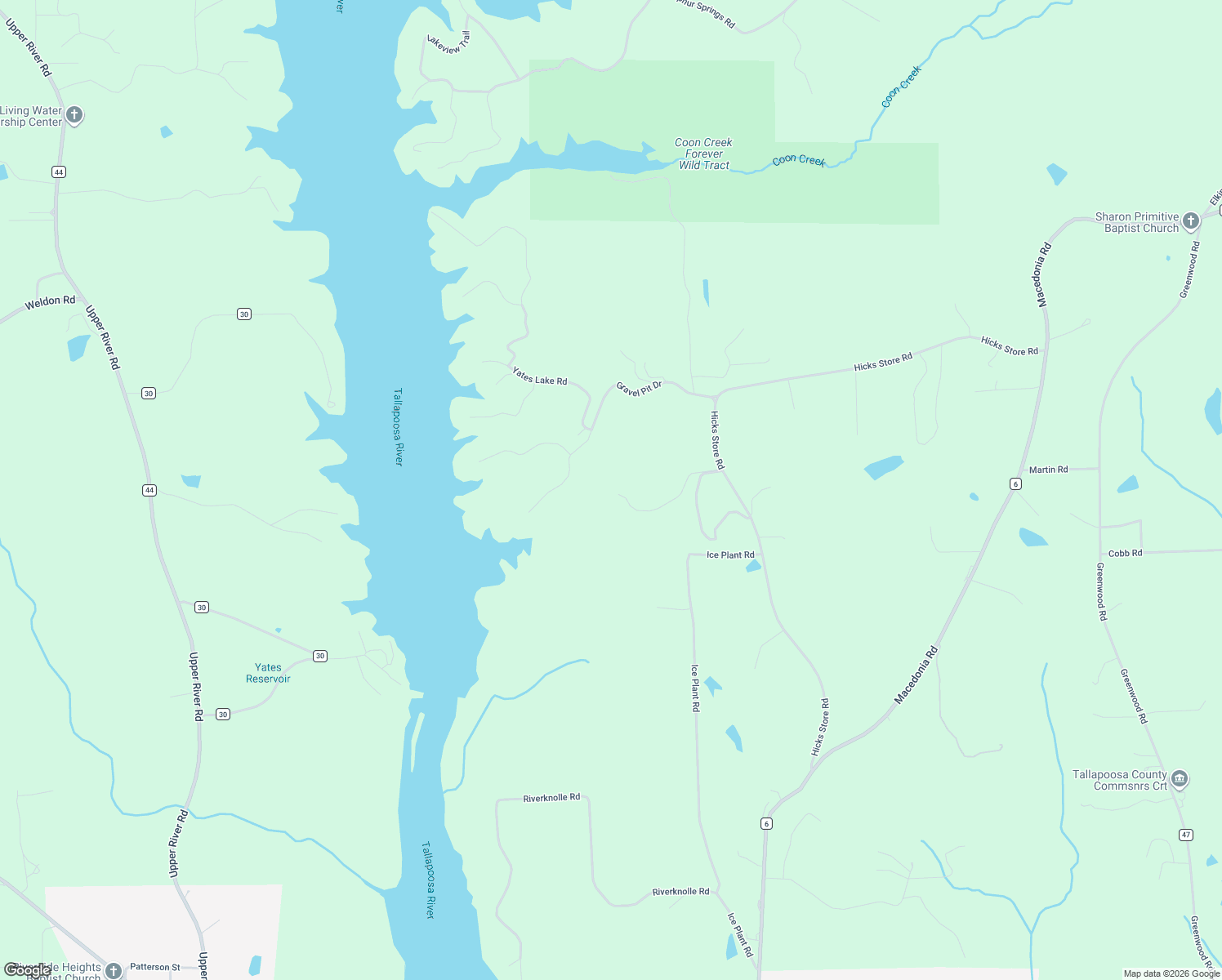 map of restaurants, bars, coffee shops, grocery stores, and more near 779 Hicks Store Road in Tallassee