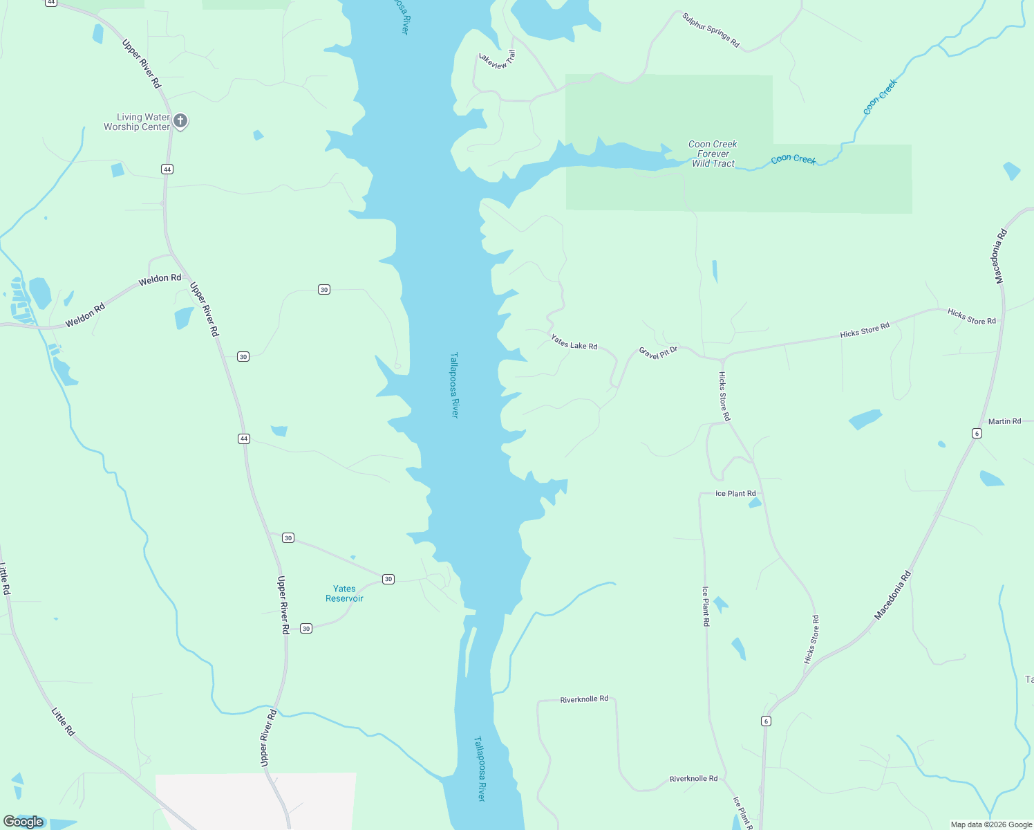 map of restaurants, bars, coffee shops, grocery stores, and more near 320 High Point Drive in Tallassee
