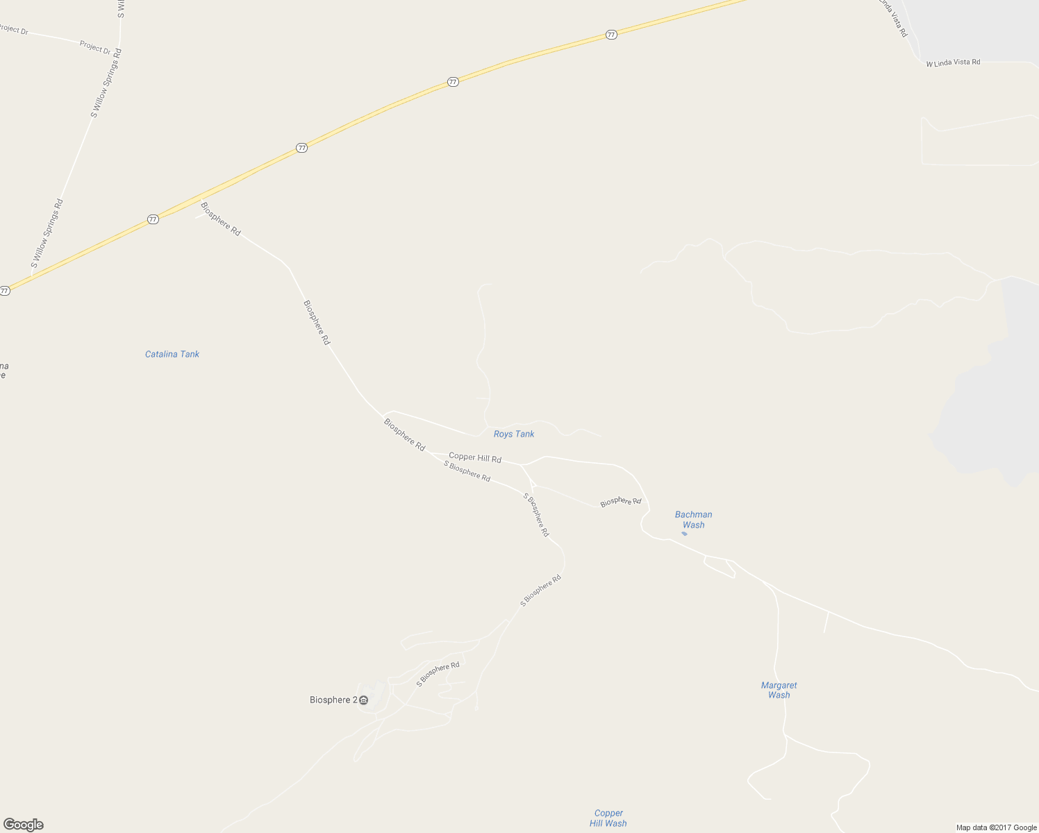 map of restaurants, bars, coffee shops, grocery stores, and more near 67848 East Madison Road in Oracle