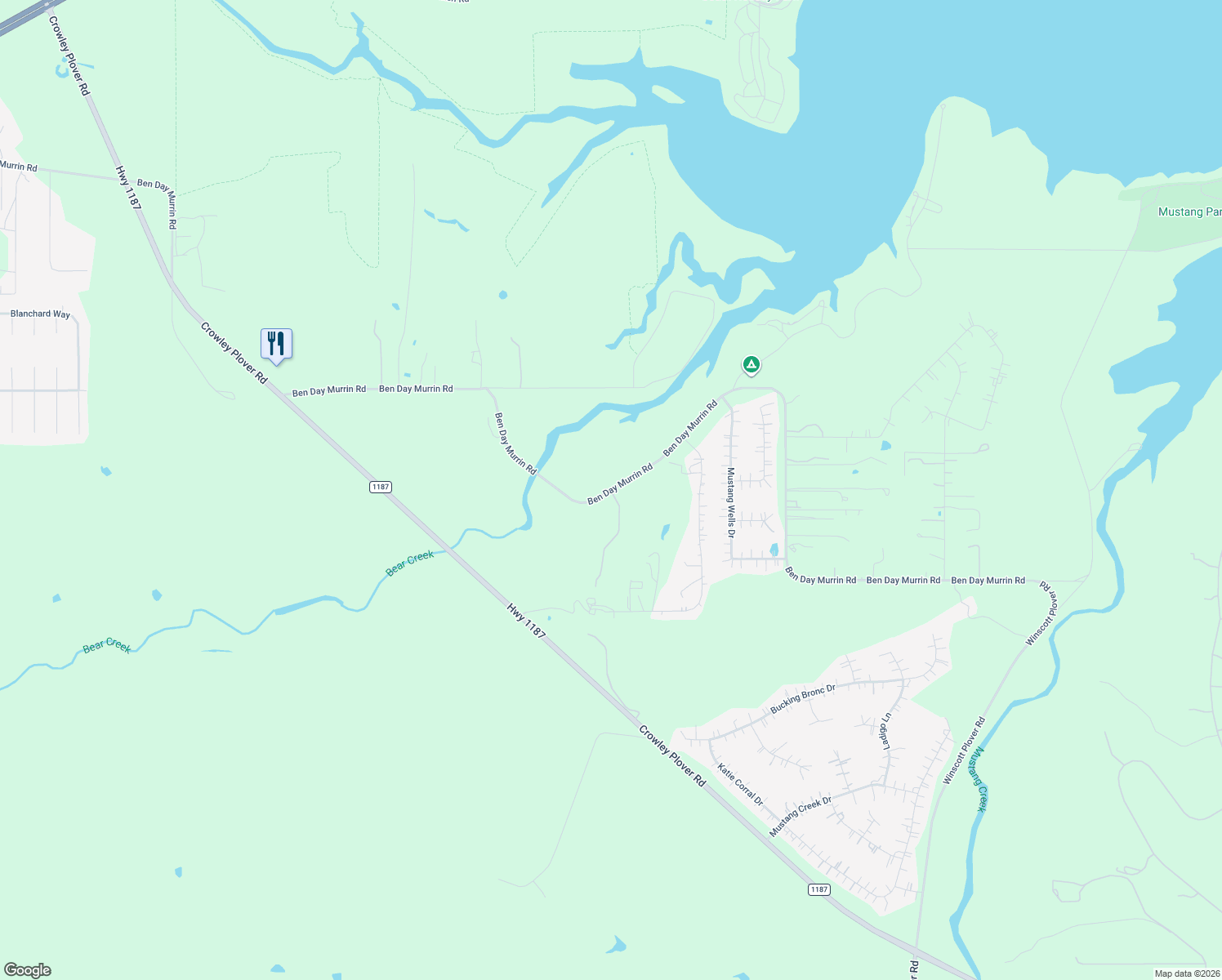 map of restaurants, bars, coffee shops, grocery stores, and more near 6935 Ben Day Murrin Road in Fort Worth