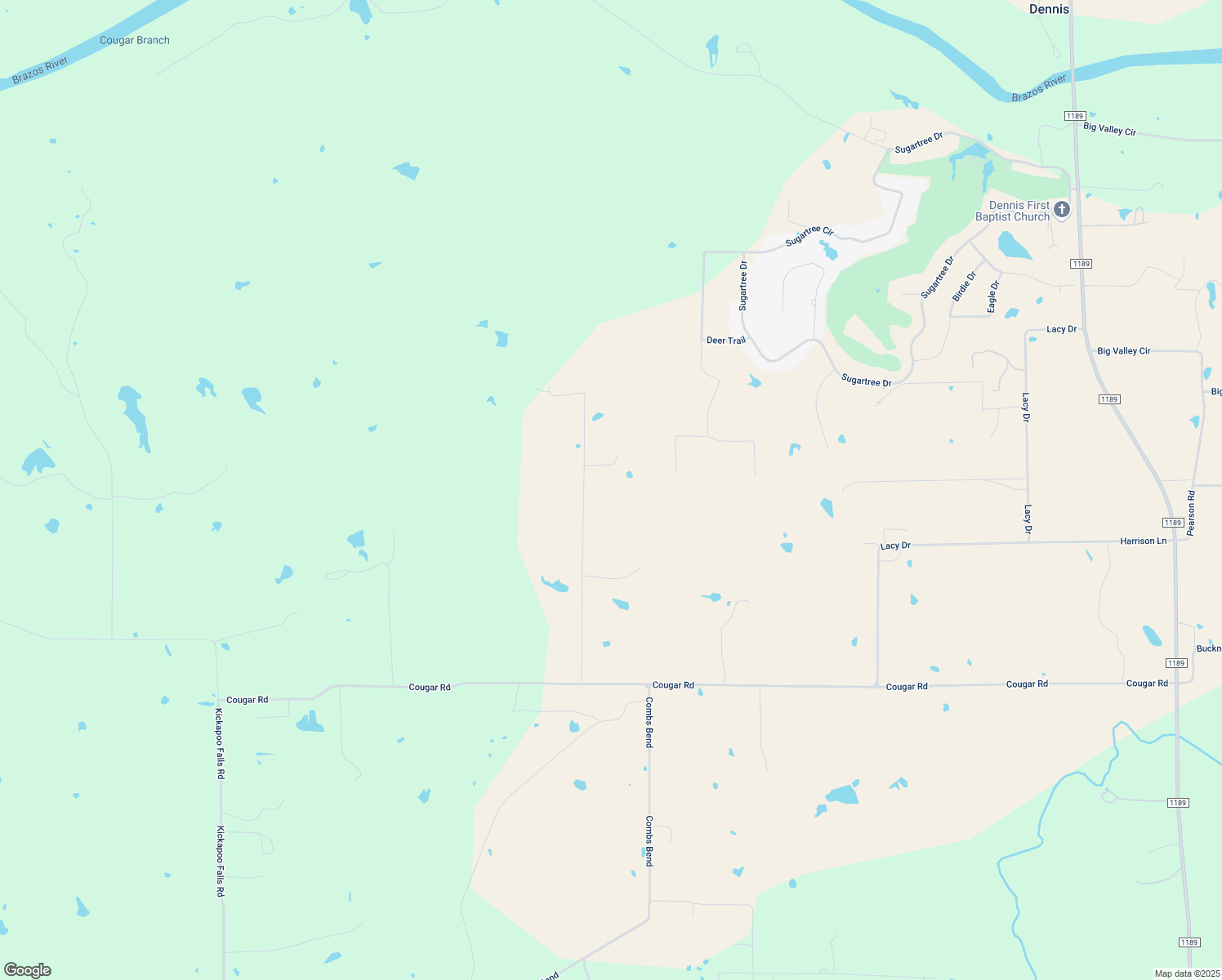 map of restaurants, bars, coffee shops, grocery stores, and more near 604 York Lane in Lipan