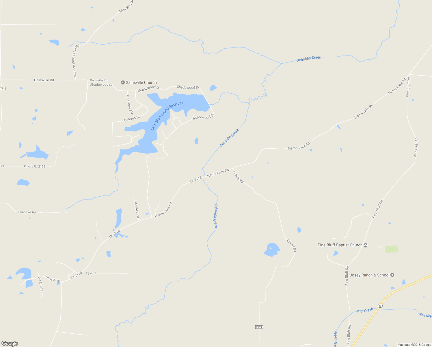 map of restaurants, bars, coffee shops, grocery stores, and more near Harris Lake Road in Marshall