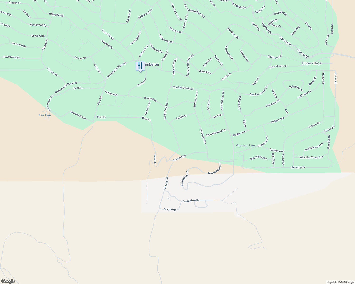 map of restaurants, bars, coffee shops, grocery stores, and more near 144 Rocky Trail Road in Cloudcroft