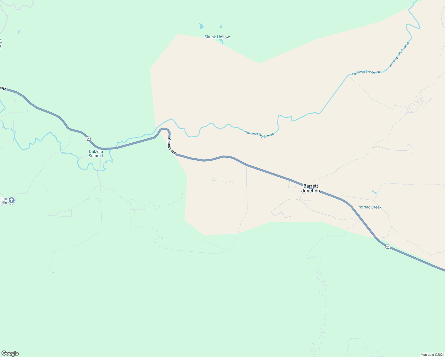 map of restaurants, bars, coffee shops, grocery stores, and more near 19942 Cochera Via in Dulzura