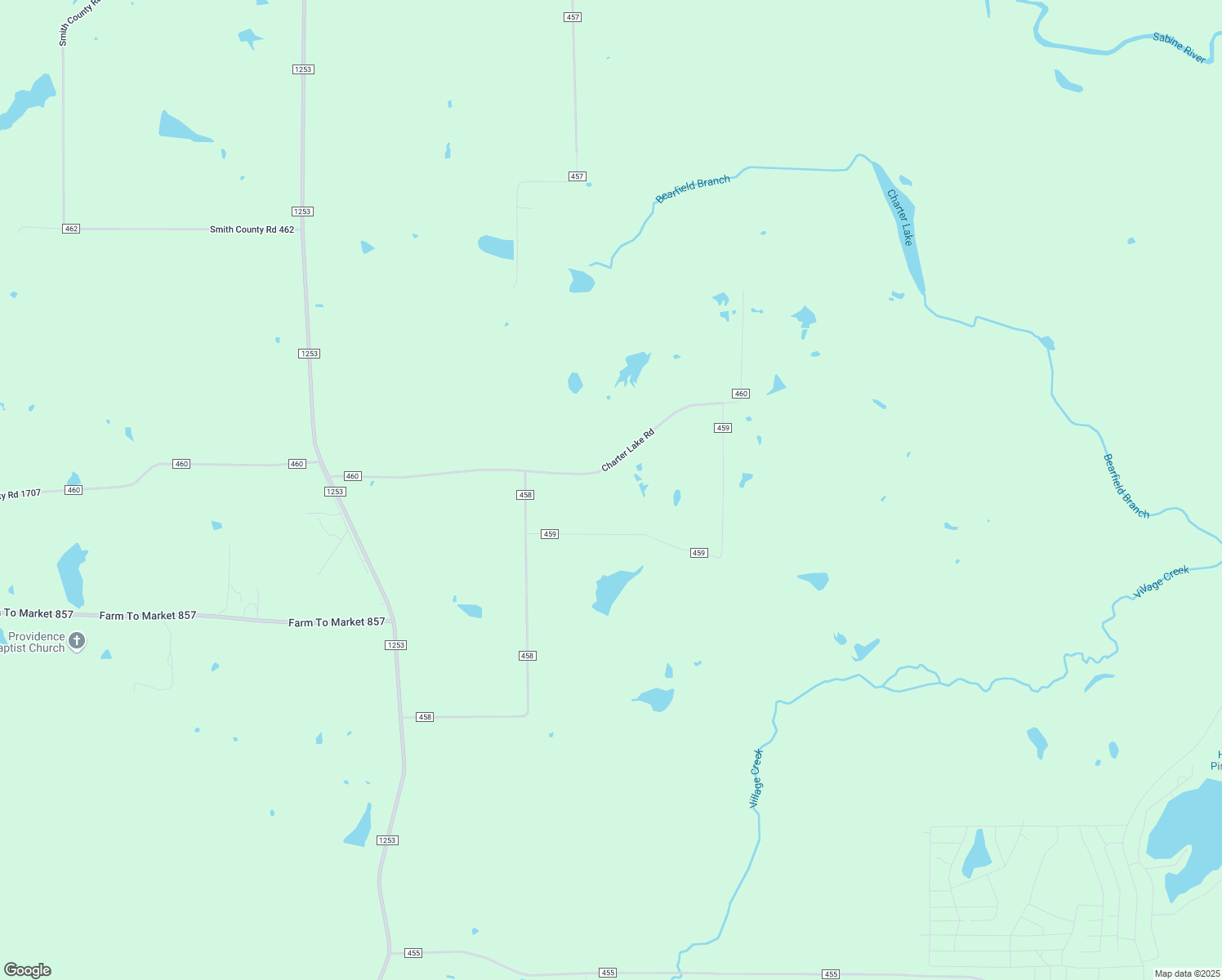 map of restaurants, bars, coffee shops, grocery stores, and more near 23685 County Road 460 in Mineola