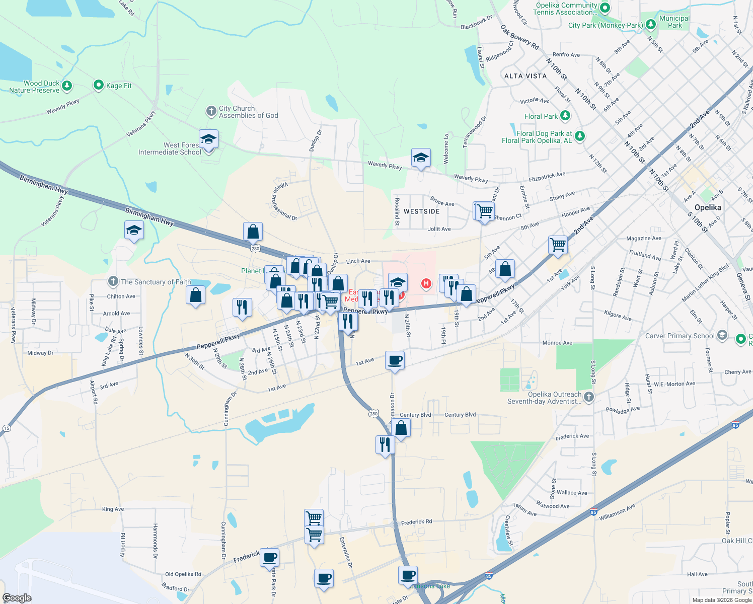 2050 Pepperell Parkway, Opelika AL Walk Score