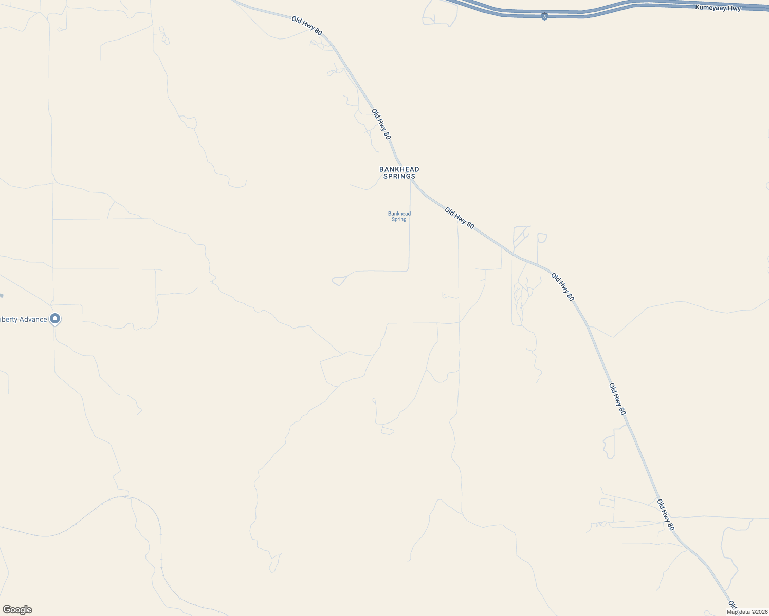 map of restaurants, bars, coffee shops, grocery stores, and more near 42057 Old Highway 80 in Jacumba Hot Springs