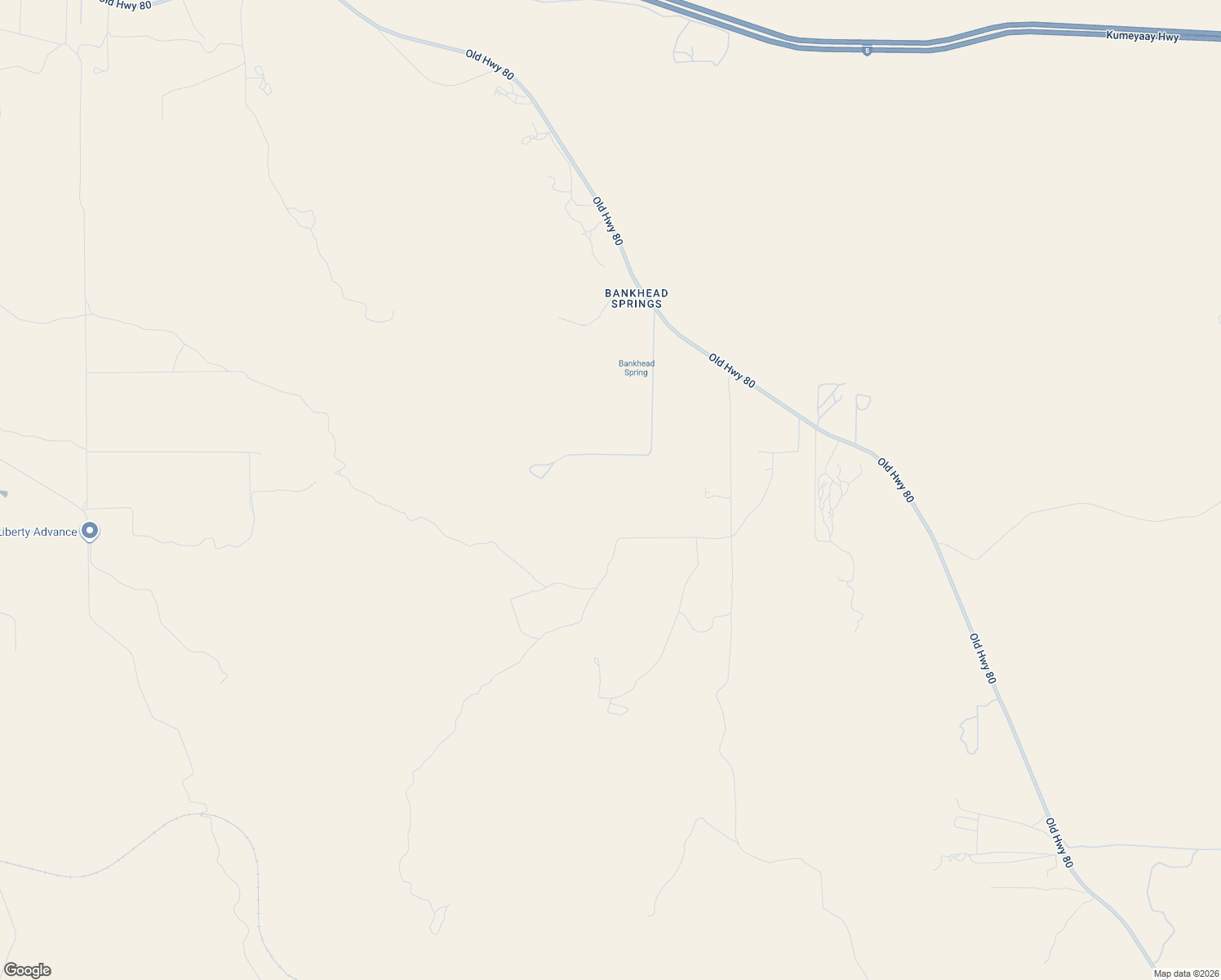 map of restaurants, bars, coffee shops, grocery stores, and more near 42057 Old Highway 80 in Jacumba Hot Springs