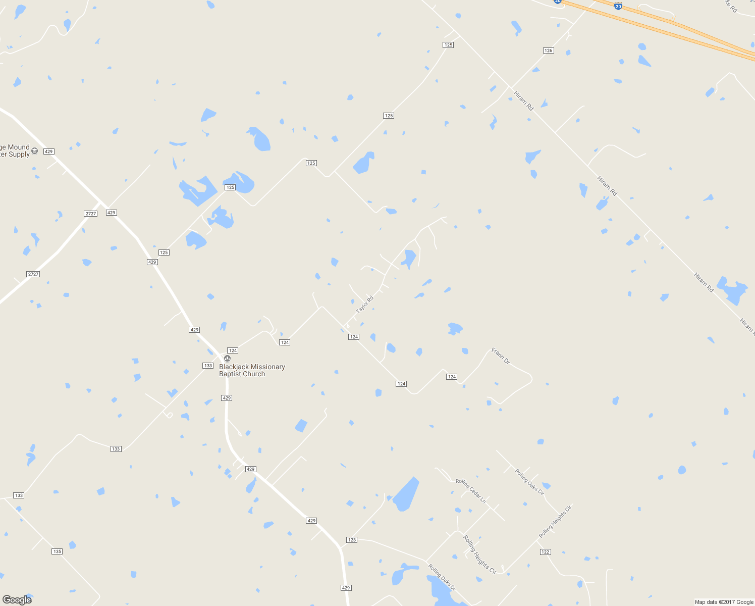 map of restaurants, bars, coffee shops, grocery stores, and more near 6196 Taylor Road in Kaufman