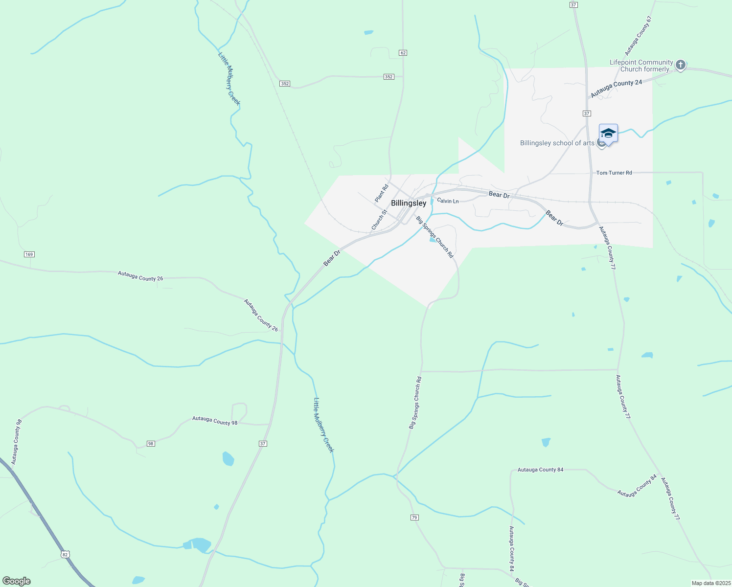 map of restaurants, bars, coffee shops, grocery stores, and more near in Billingsley