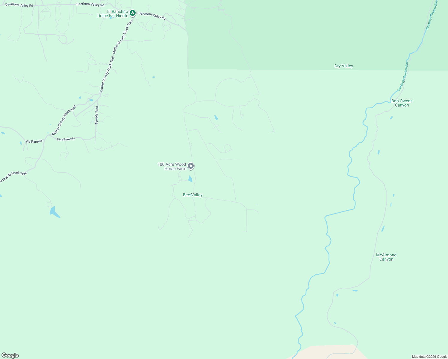 map of restaurants, bars, coffee shops, grocery stores, and more near 15706 Lyons Valley Road in Jamul