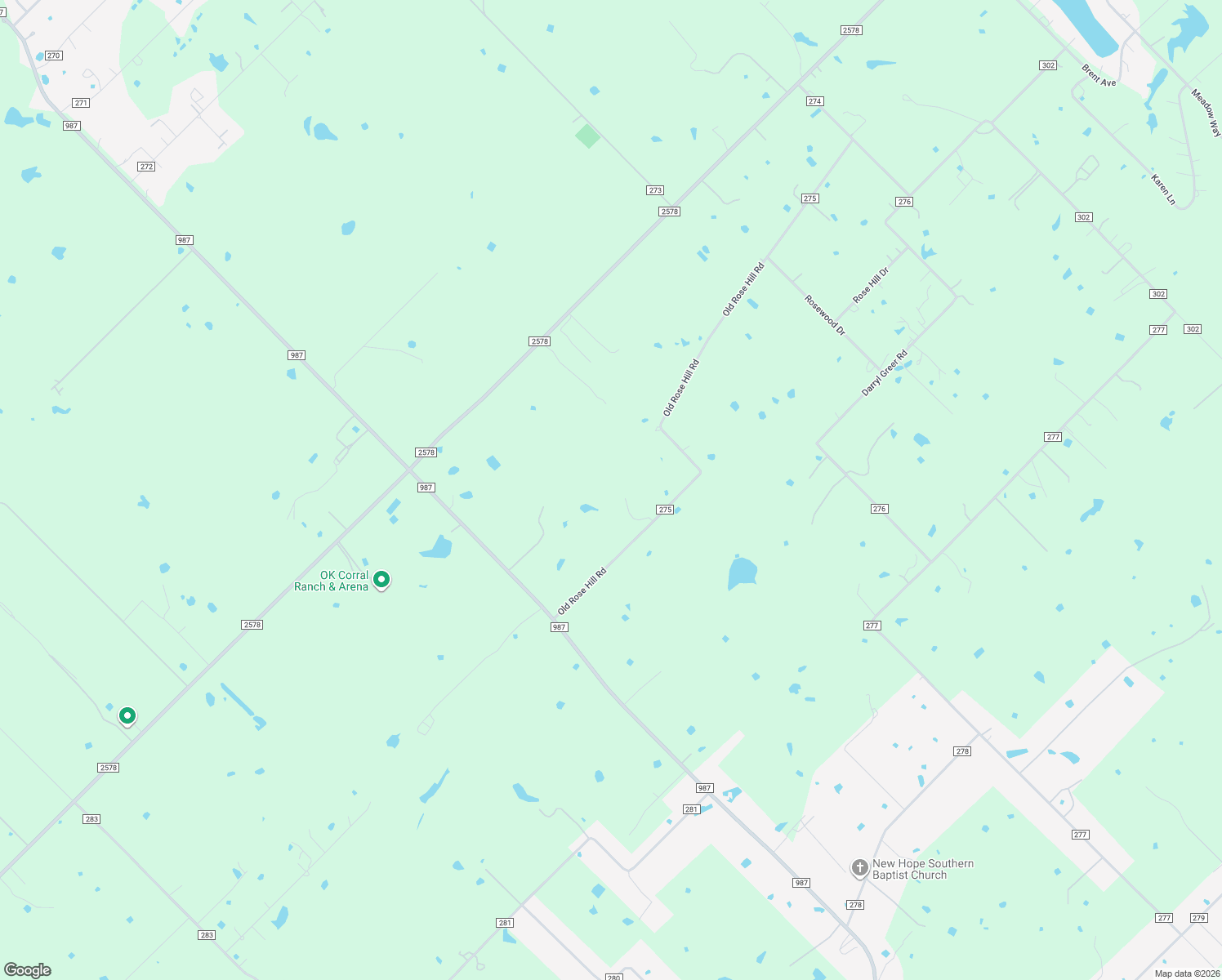 map of restaurants, bars, coffee shops, grocery stores, and more near 6573 County Road 275 in Terrell