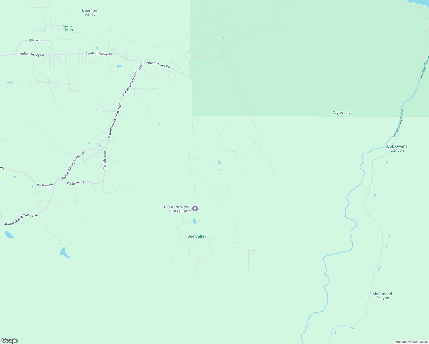 map of restaurants, bars, coffee shops, grocery stores, and more near 20591 Sycamore Springs Road in Jamul