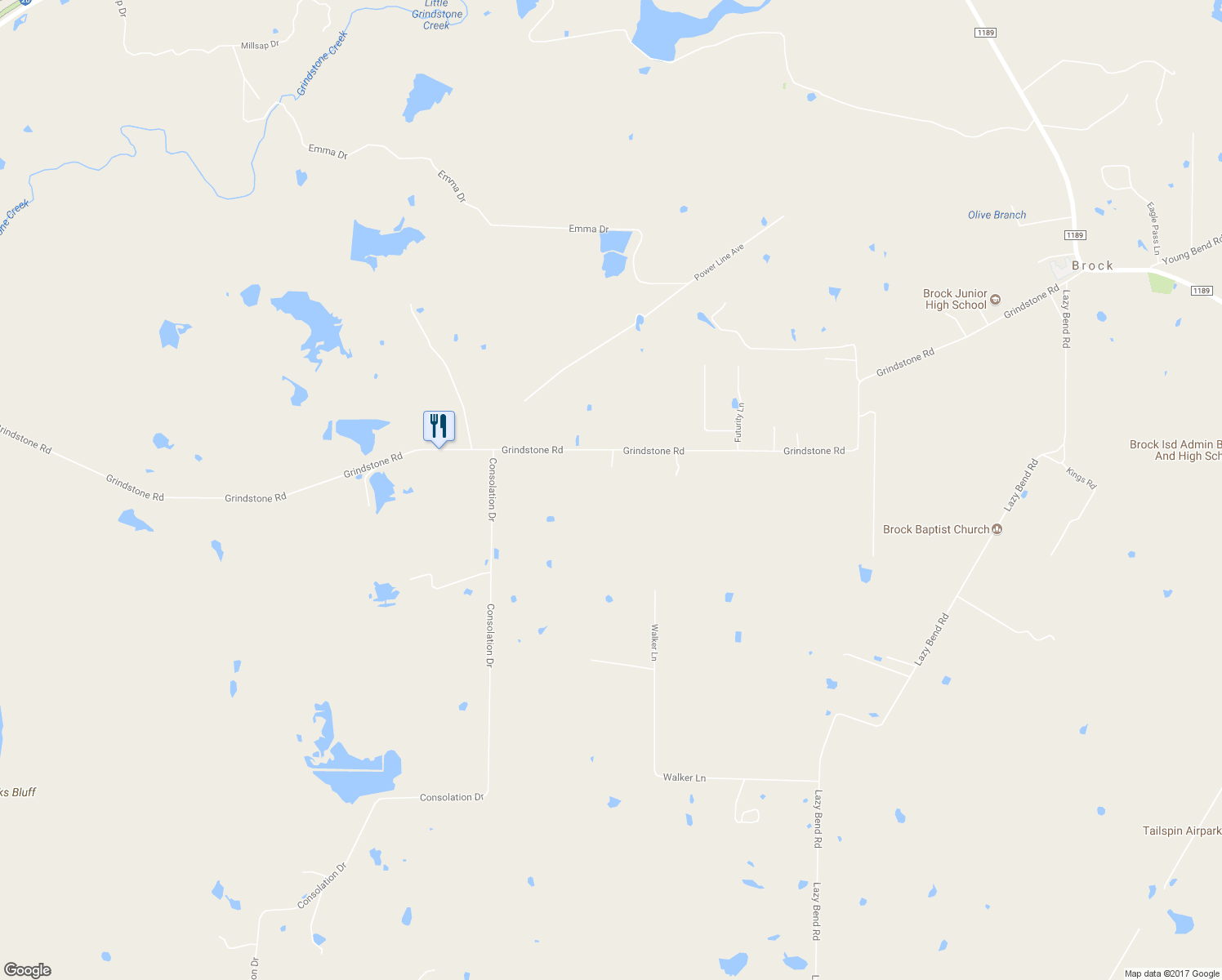 map of restaurants, bars, coffee shops, grocery stores, and more near 1005 Grindstone Road in Brock