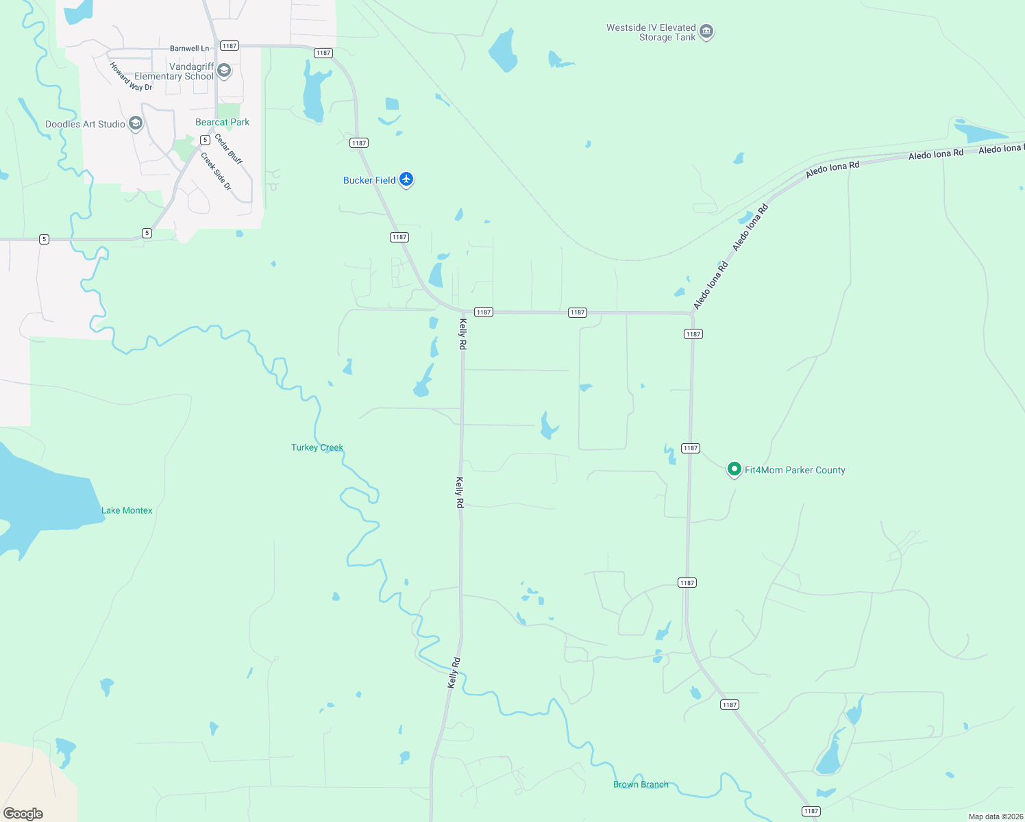 map of restaurants, bars, coffee shops, grocery stores, and more near 125 View Point Court in Aledo