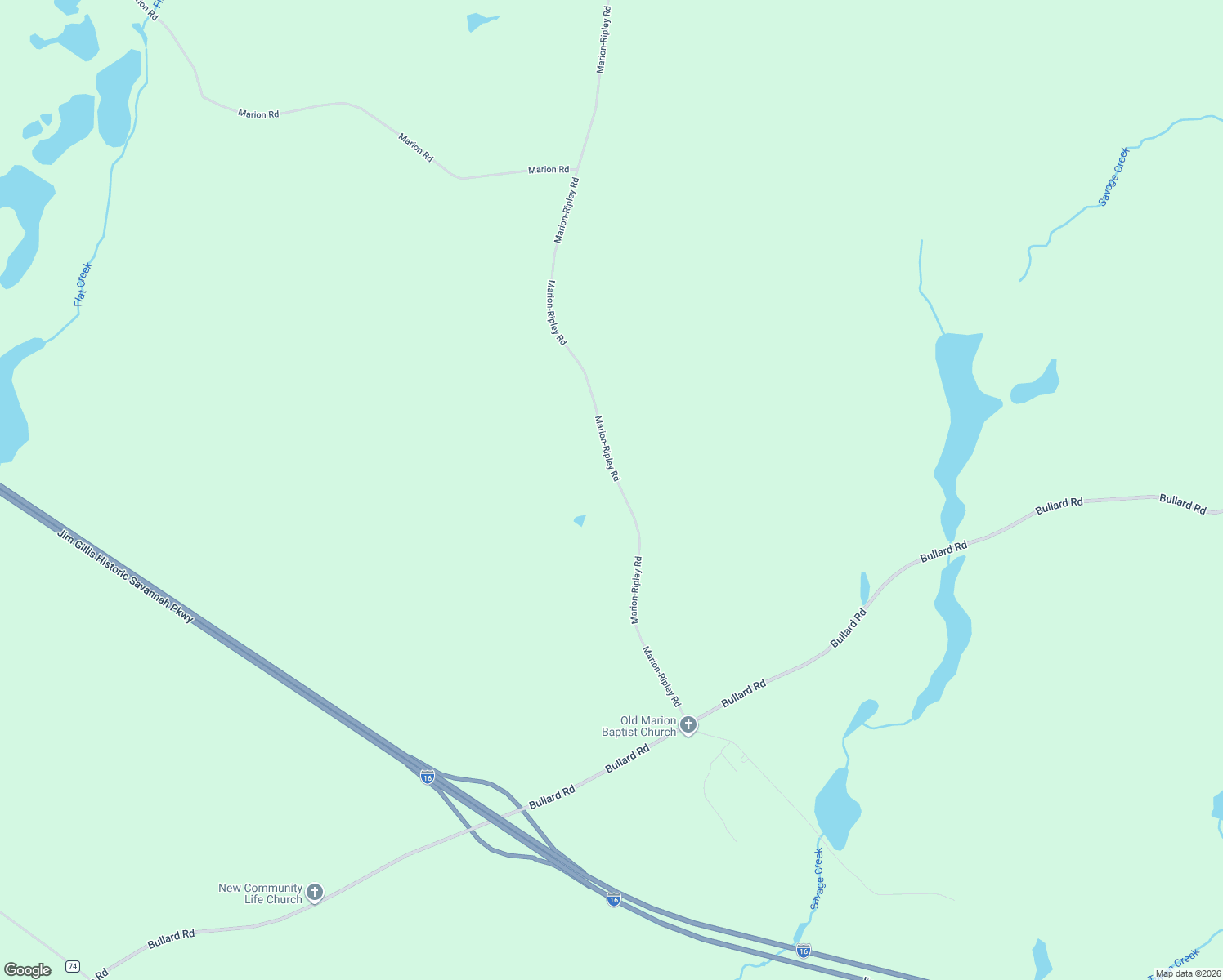 map of restaurants, bars, coffee shops, grocery stores, and more near 749 Marion-Ripley Road in Dry Branch