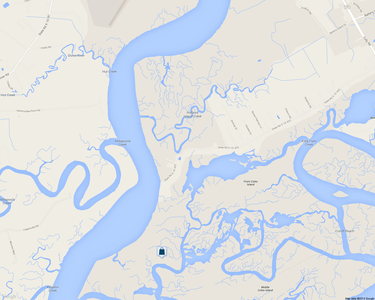 map of restaurants, bars, coffee shops, grocery stores, and more near 2347 State Road S-10-432 in Charleston