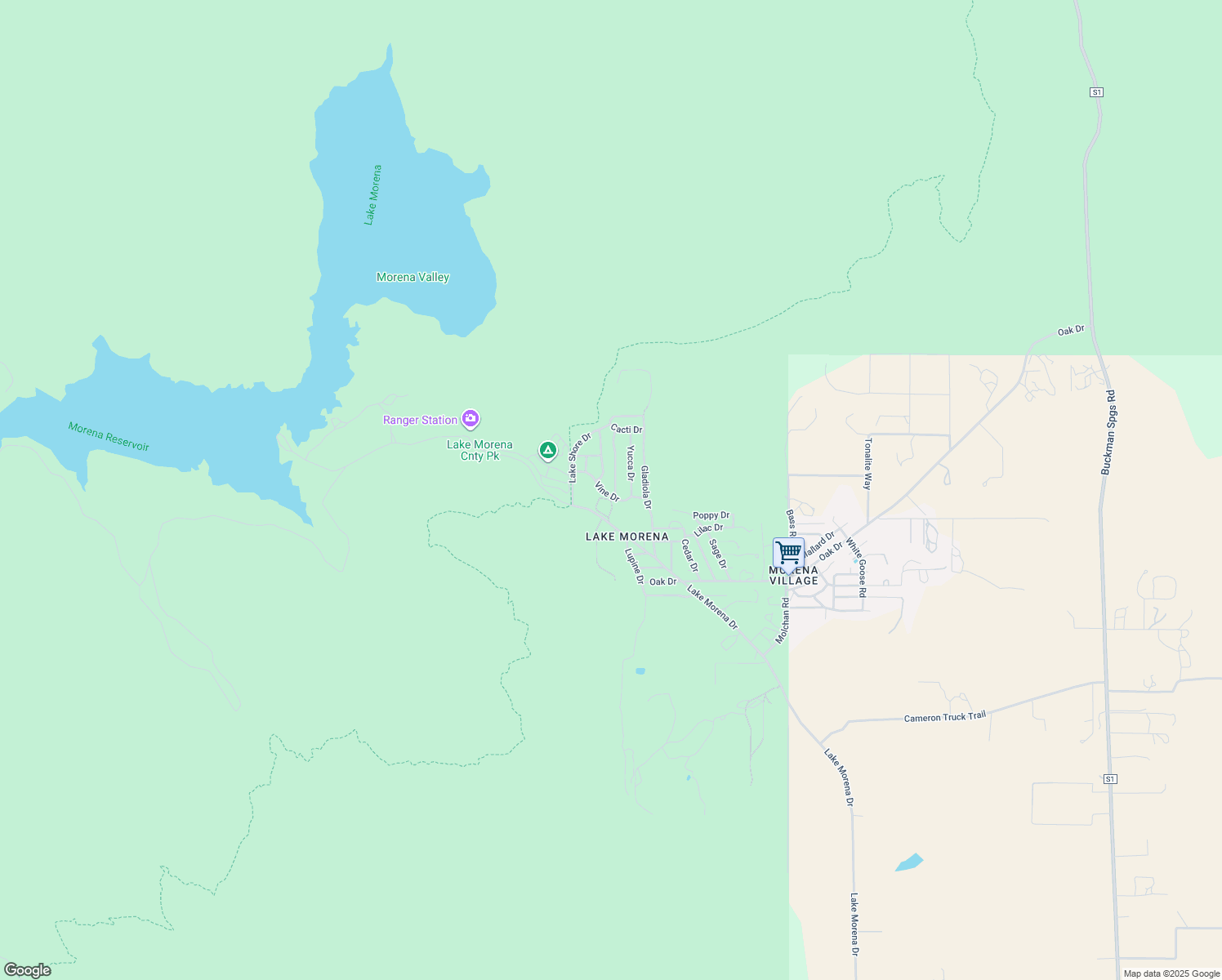 map of restaurants, bars, coffee shops, grocery stores, and more near 29348 Vine Drive in Campo