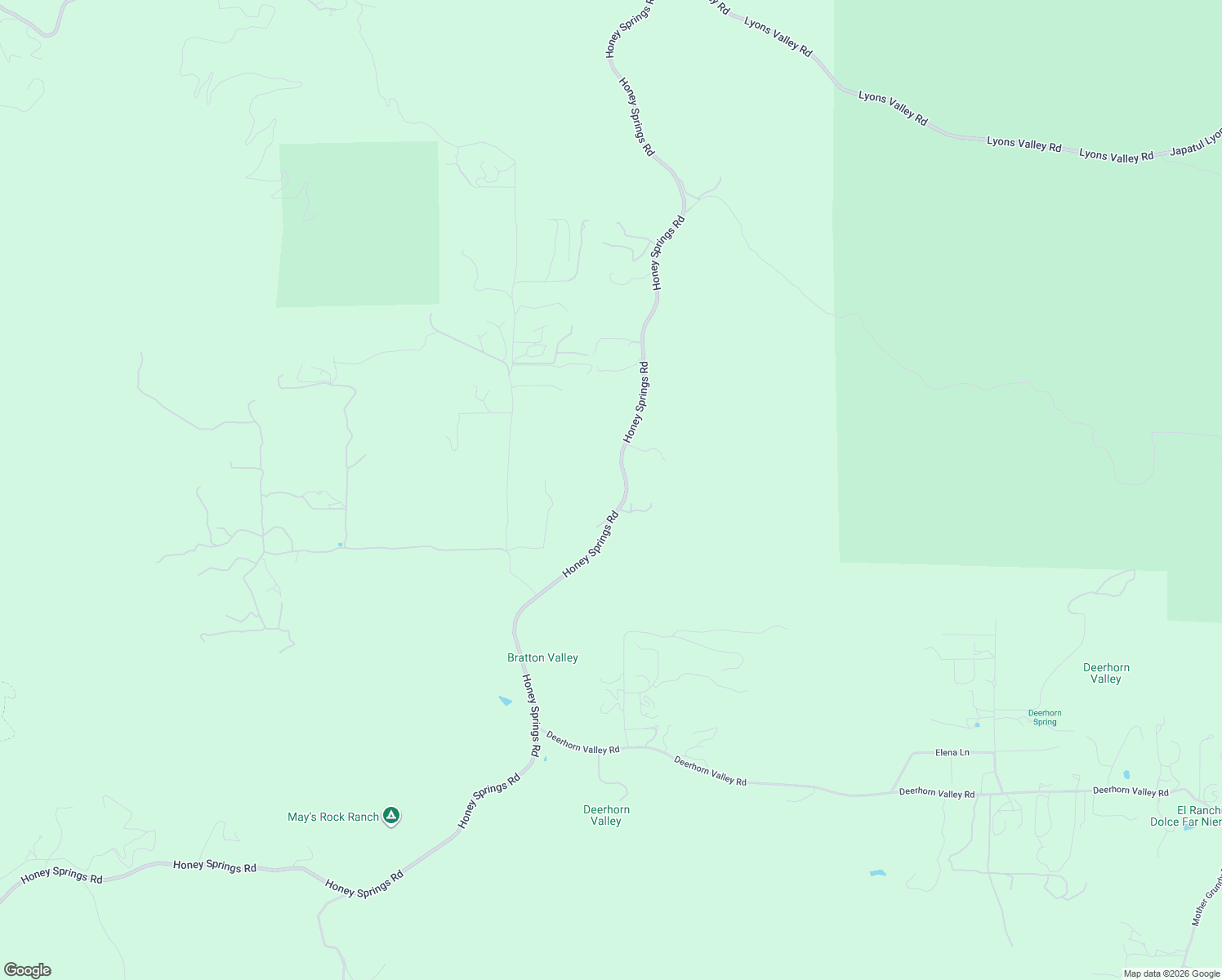 map of restaurants, bars, coffee shops, grocery stores, and more near 2524 Honey Springs Road in Jamul