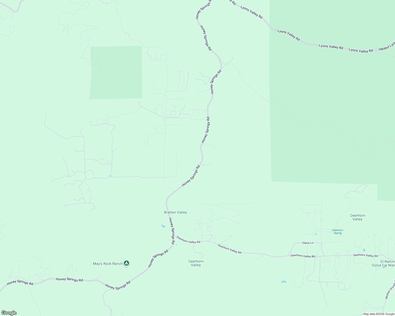 map of restaurants, bars, coffee shops, grocery stores, and more near 2524 Honey Springs Road in Jamul